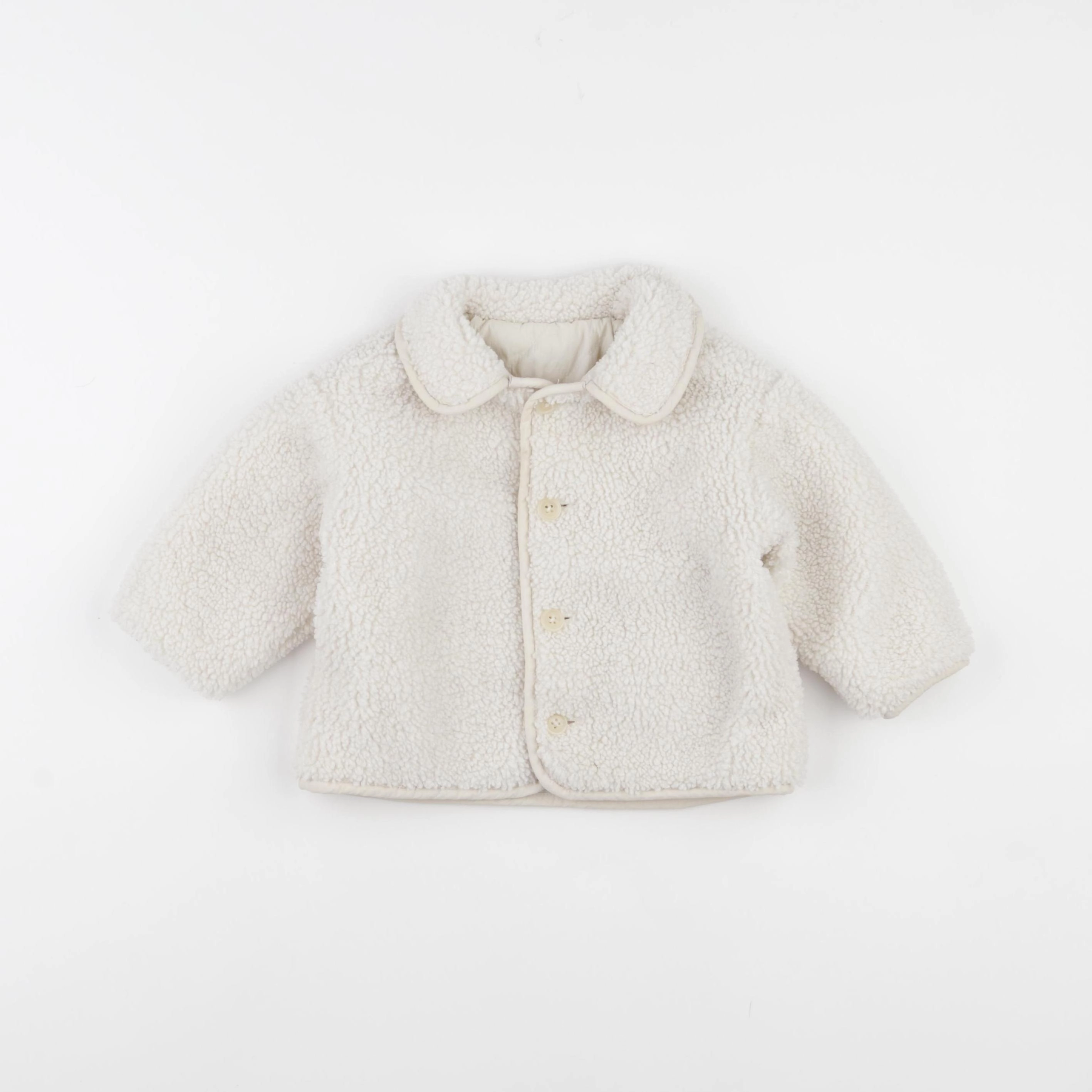 Mango - veste réversible beige - 6/9 mois