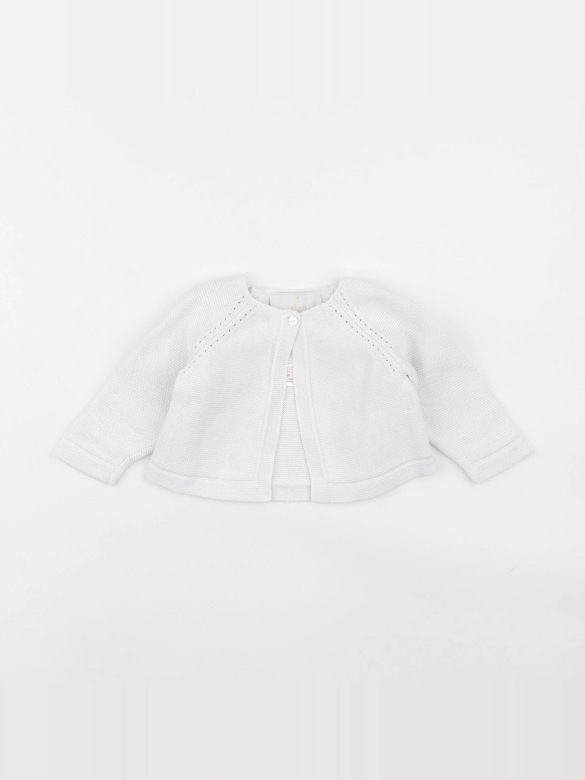 Jacadi - gilet blanc - 6 mois