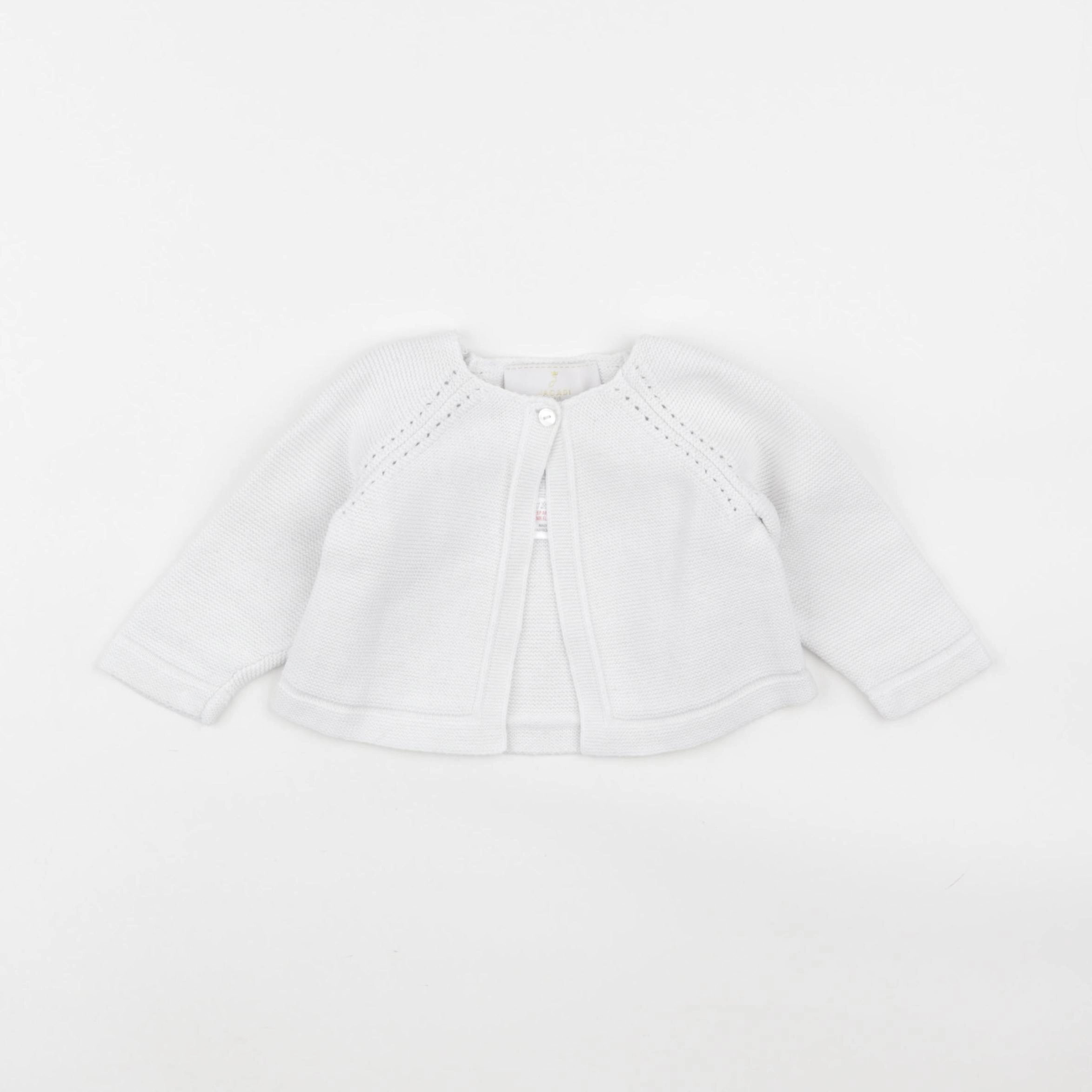 Jacadi - gilet blanc - 6 mois