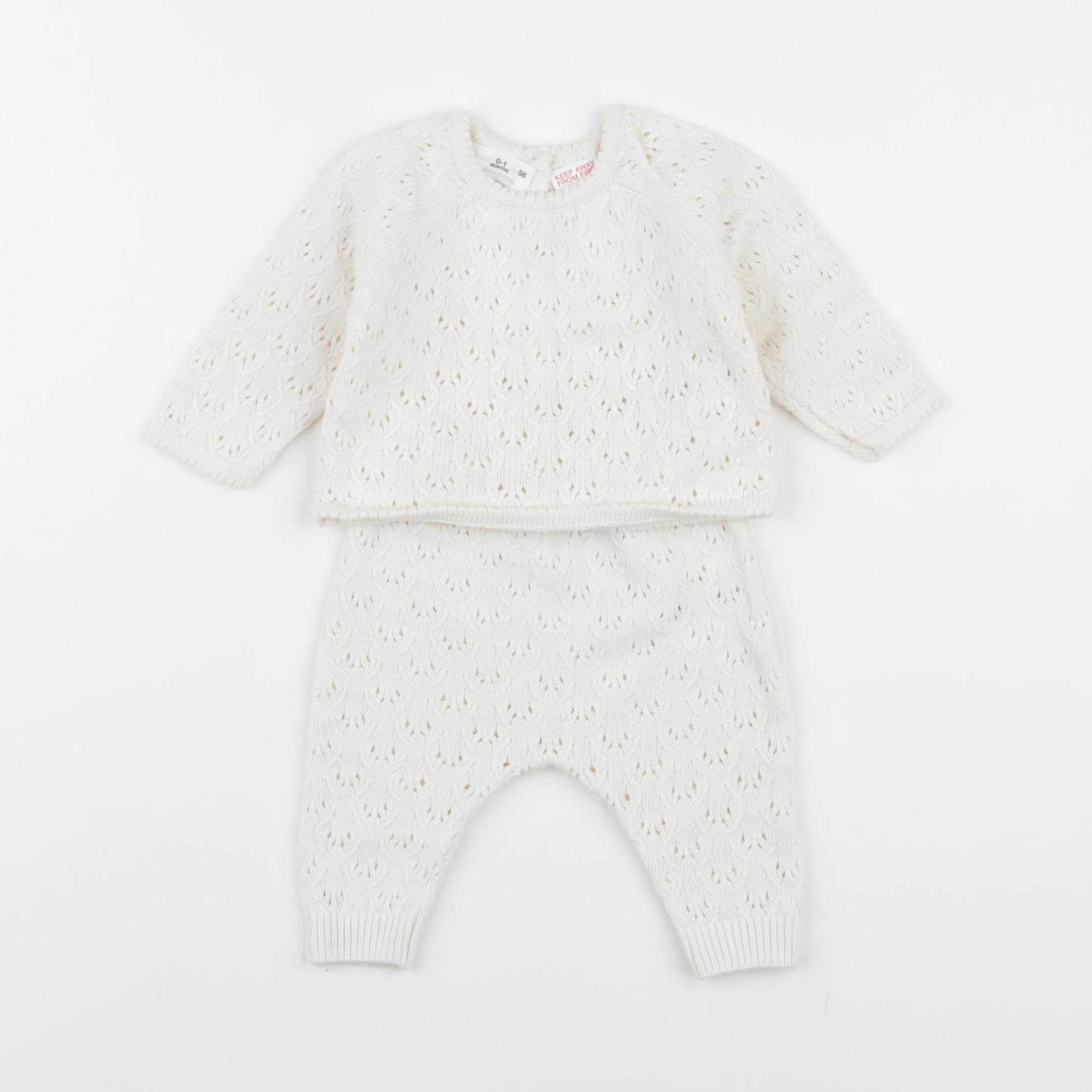 Zara - ensemble blanc - 0/1 mois
