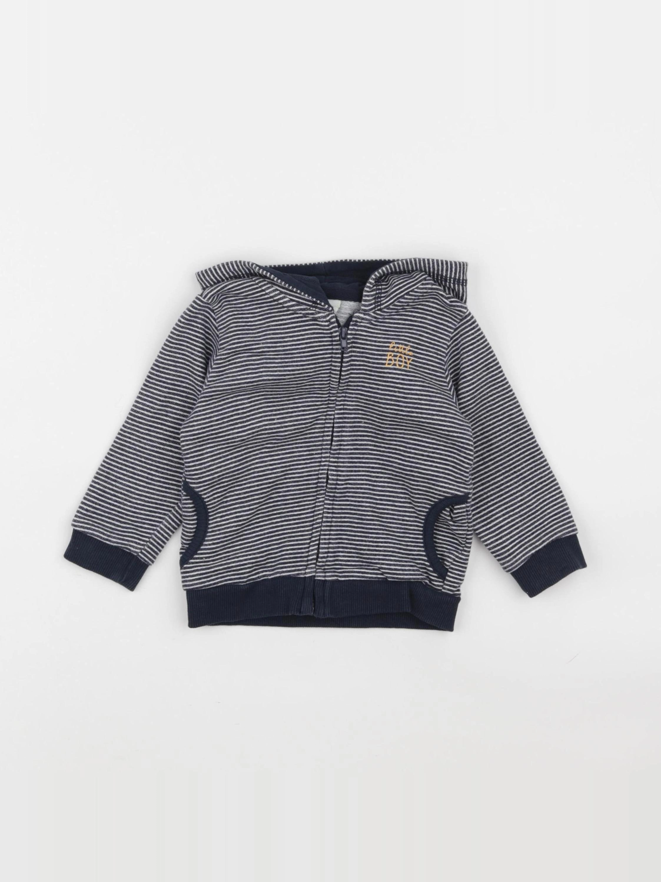 Tape à l'oeil - sweat bleu - 12 mois