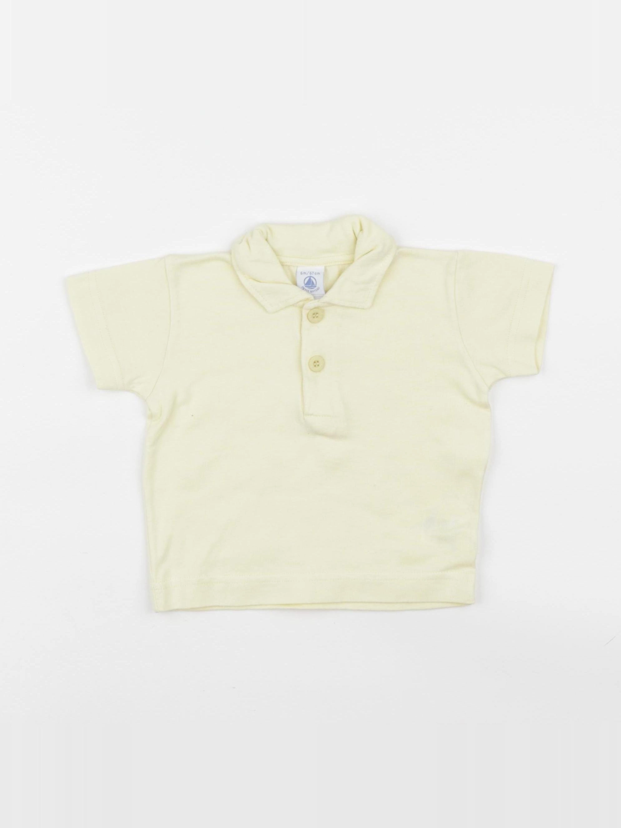 Petit Bateau - polo jaune - 6 mois
