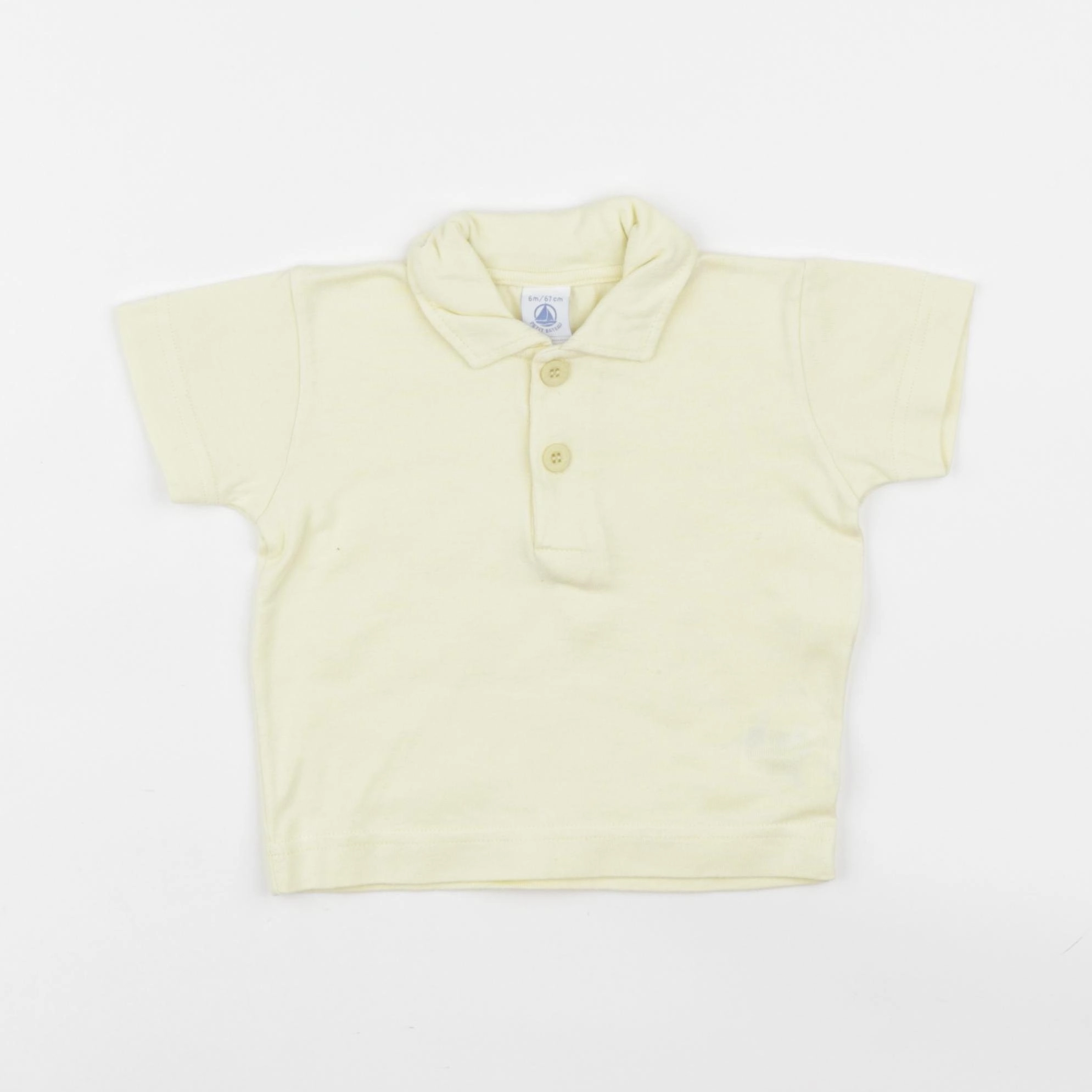 Petit Bateau - polo jaune - 6 mois
