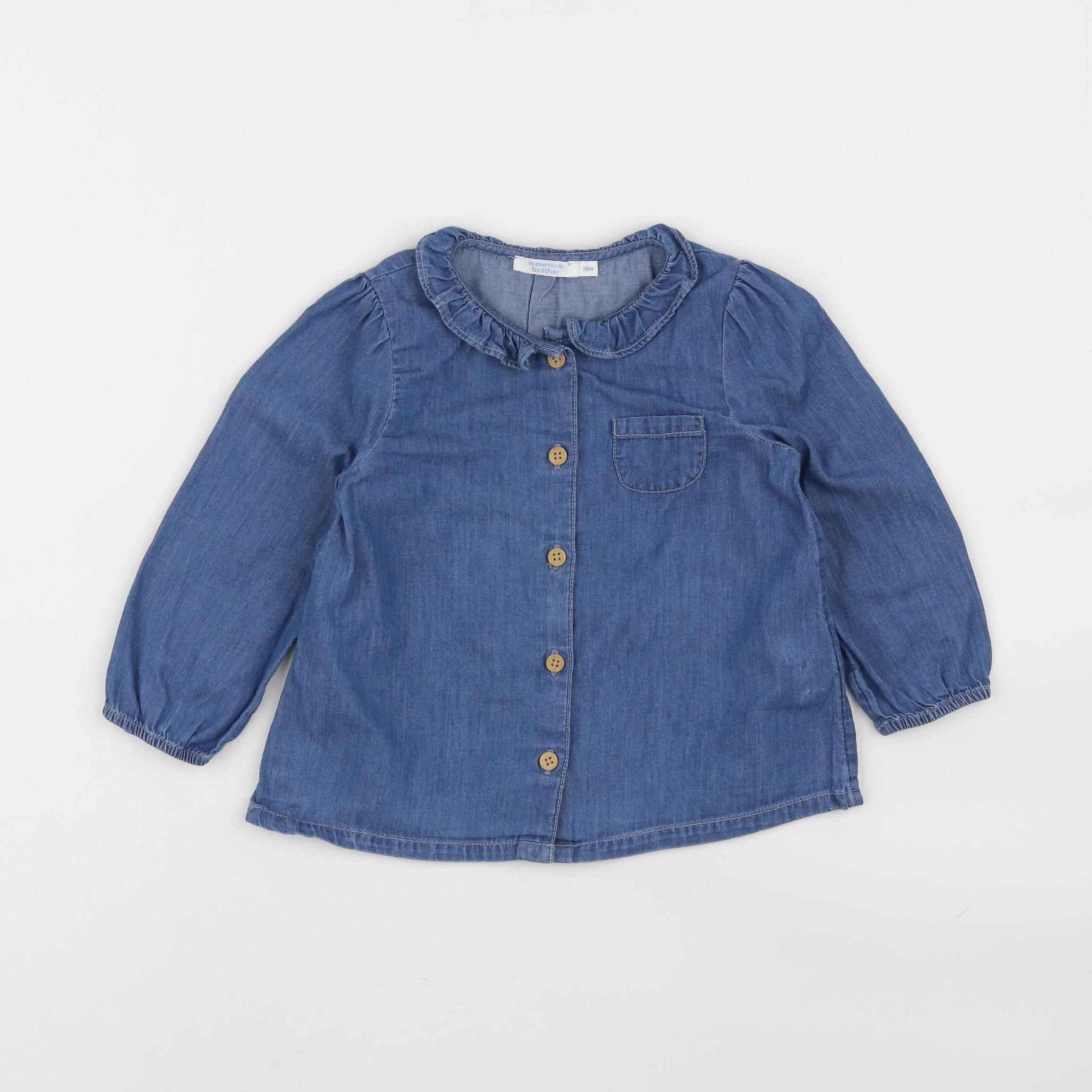 Boutchou - blouse bleu - 18 mois