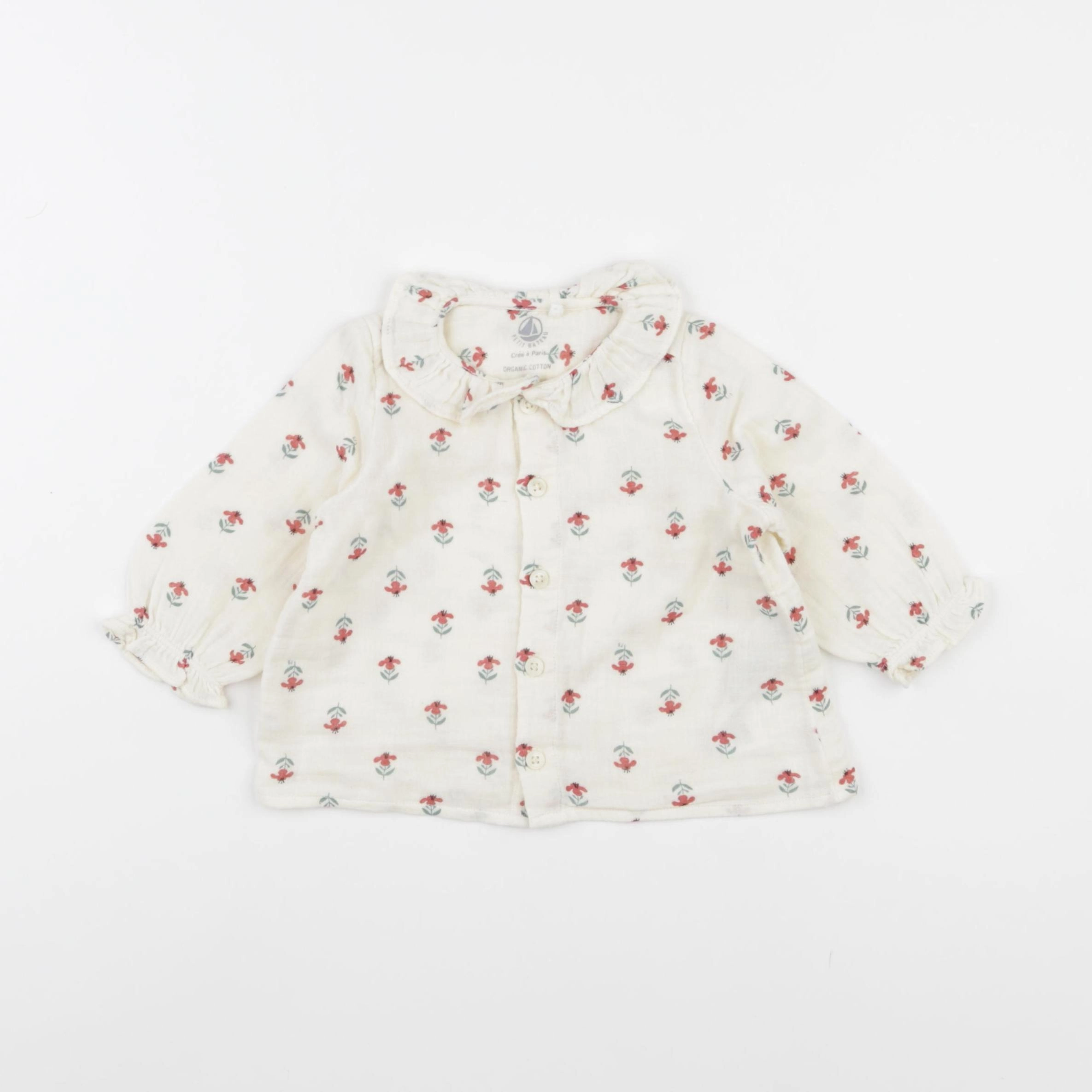 Petit Bateau - blouse beige - 6 mois