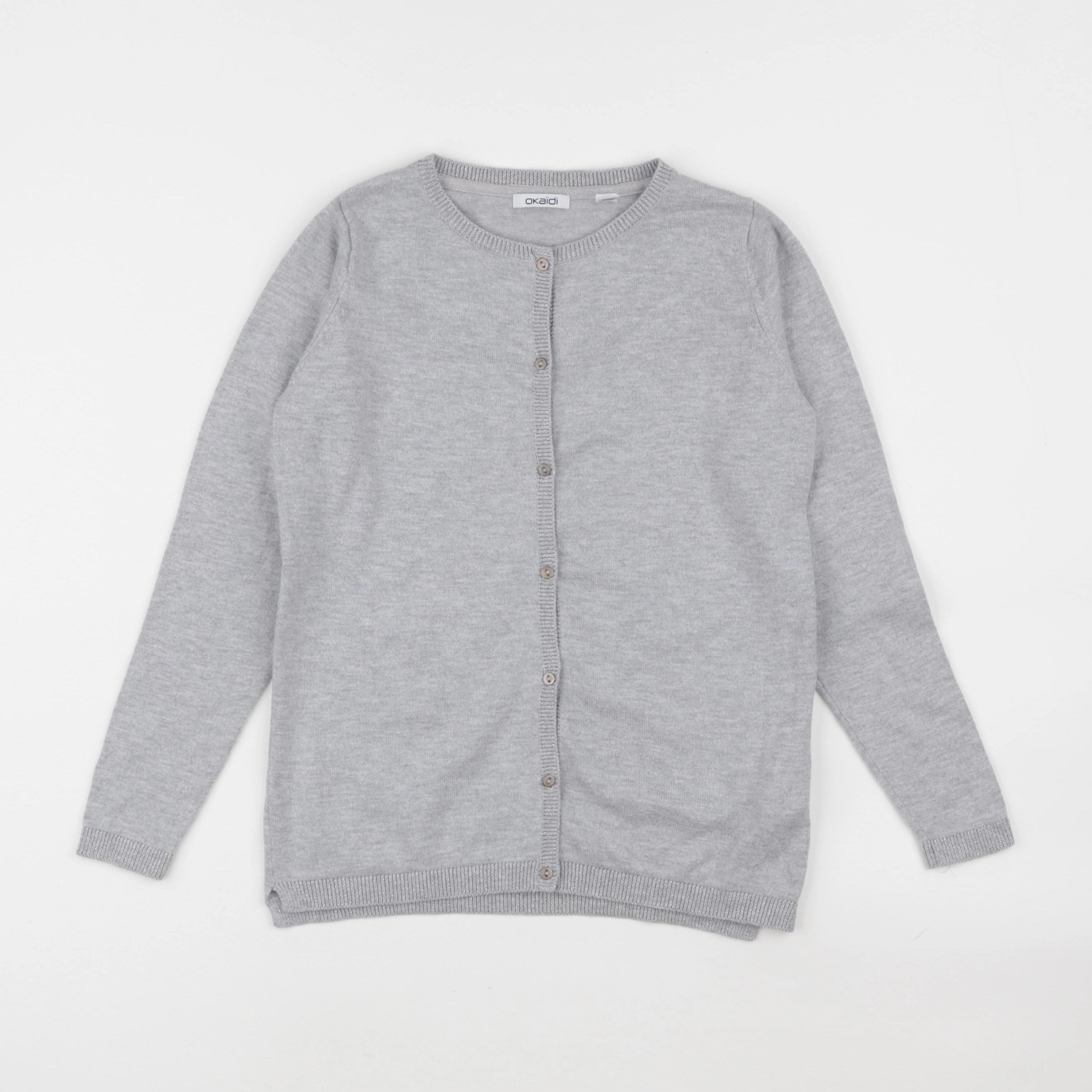 Okaidi - gilet gris - 10 ans