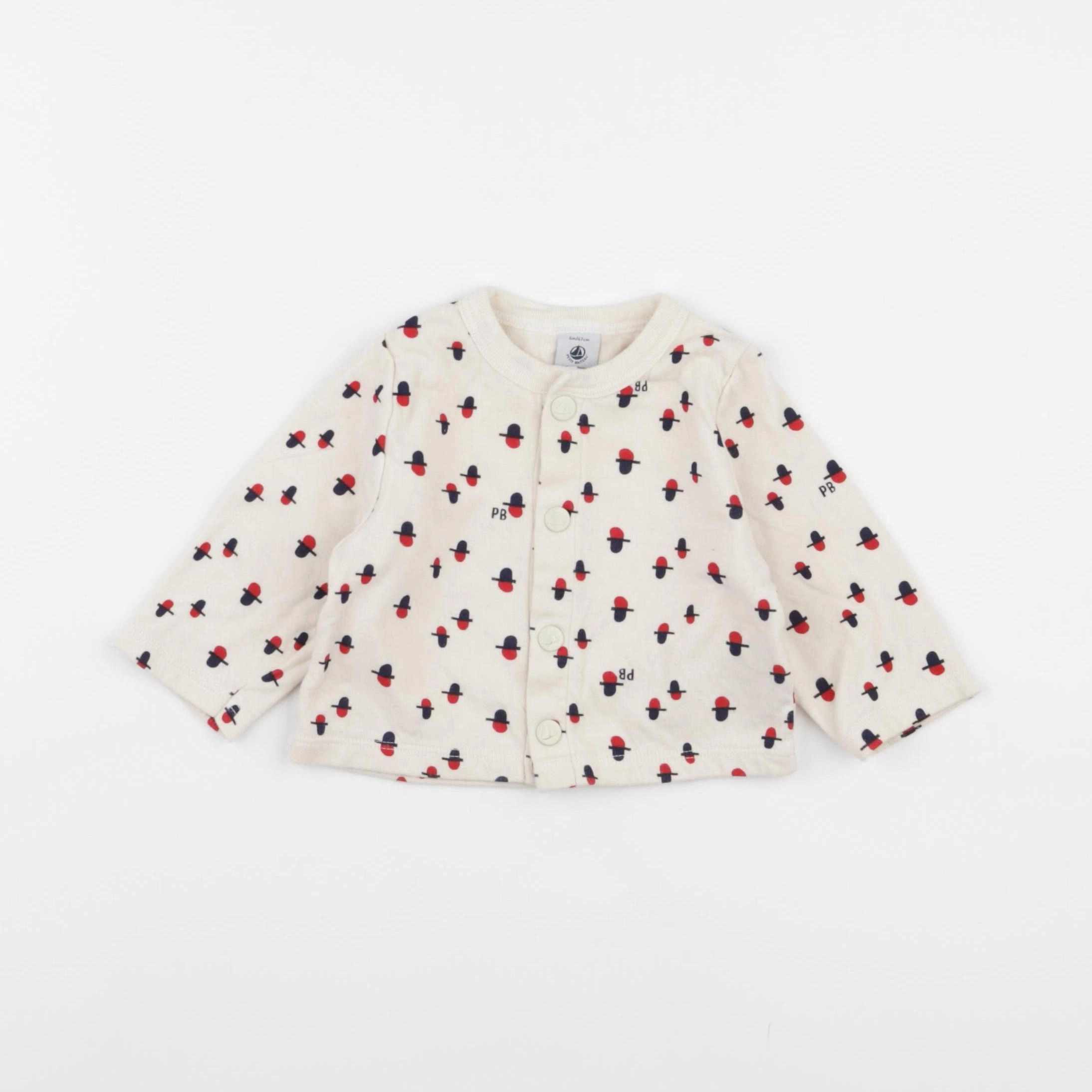 Petit Bateau - sweat beige - 6 mois