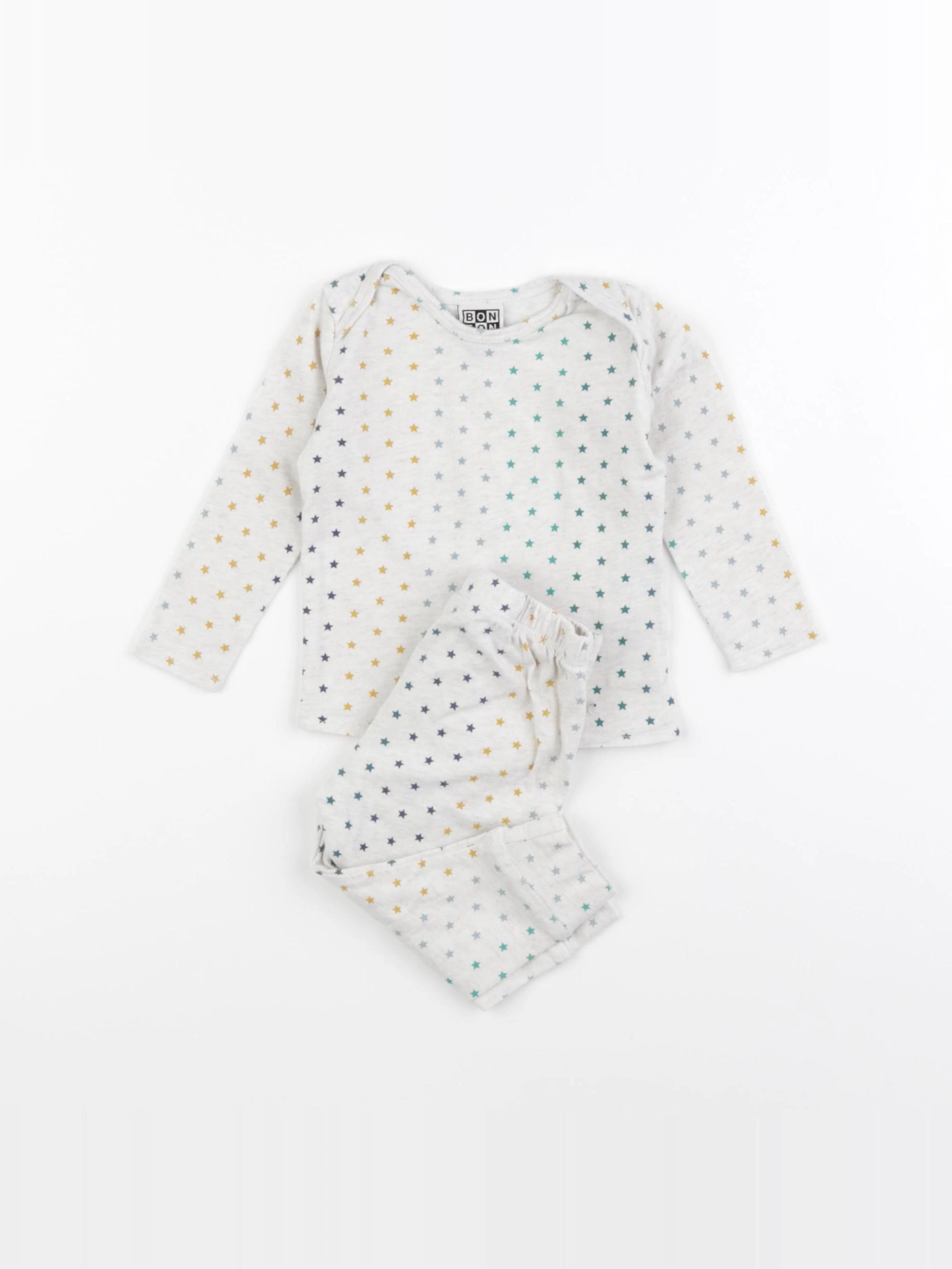 Bonton - pyjama coton gris - 6 mois