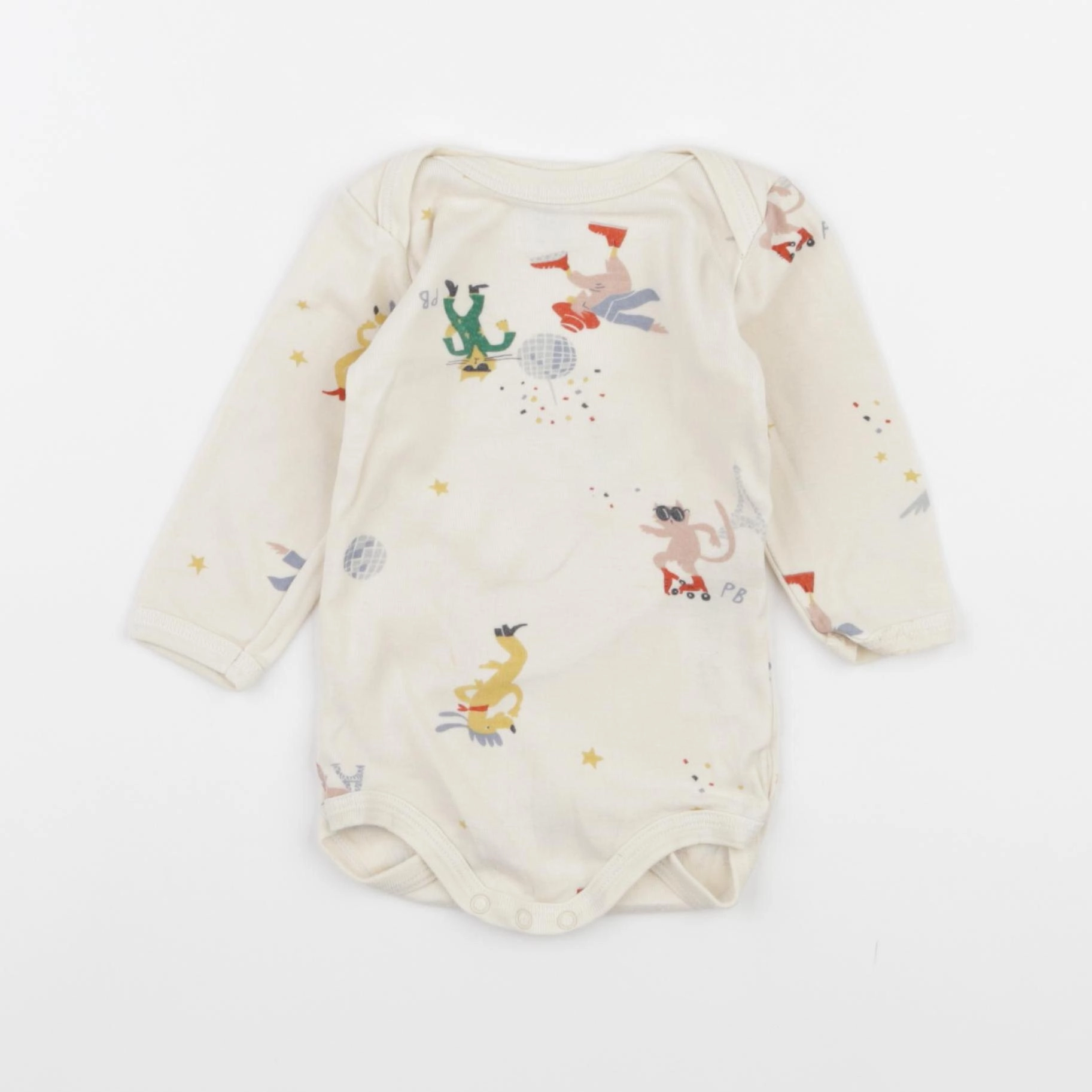 Petit Bateau - body beige - 6 mois