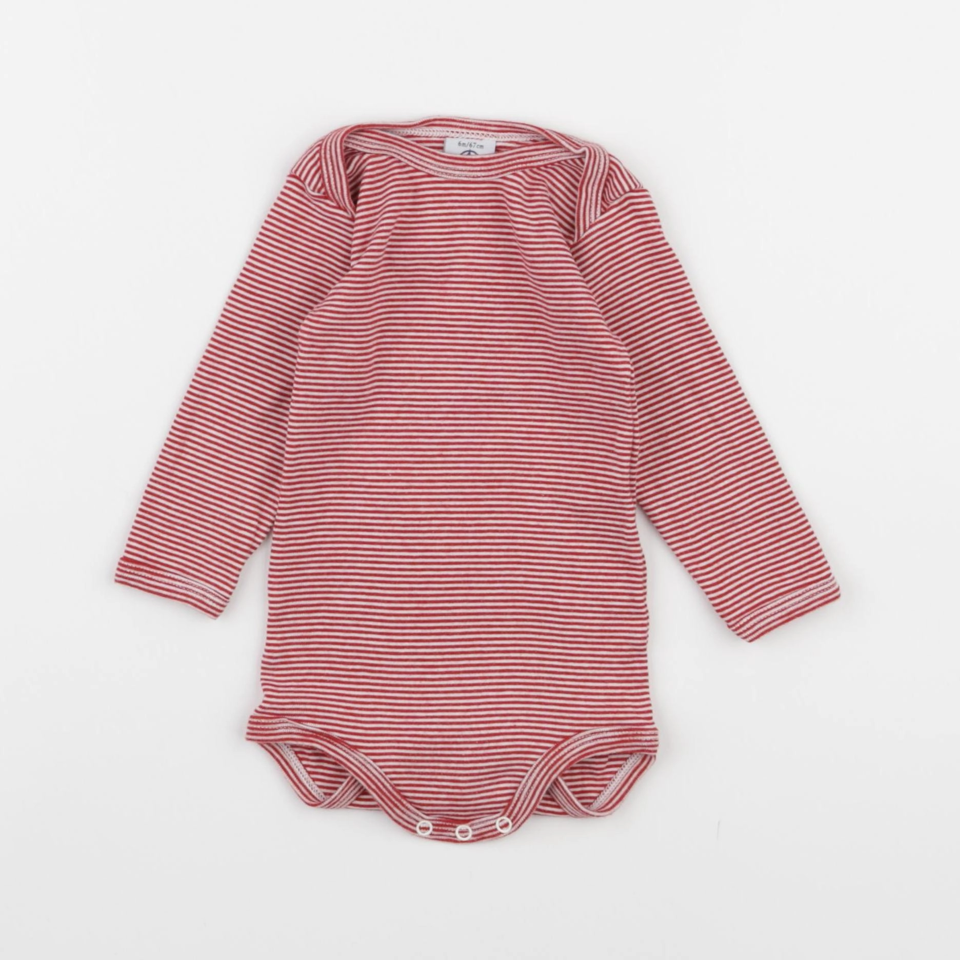 Petit Bateau - body rouge - 6 mois