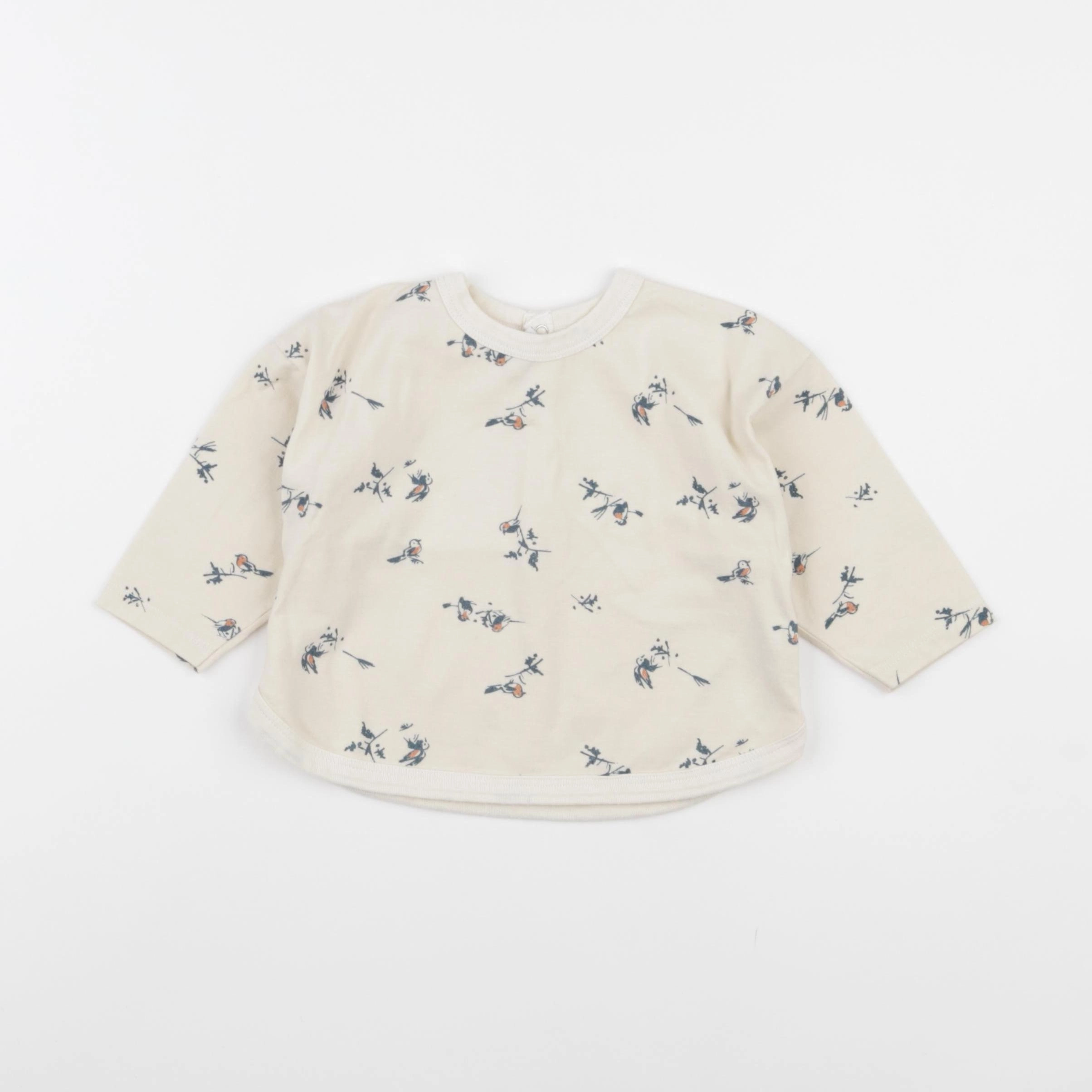 Petit Bateau - tee-shirt beige - 12 mois