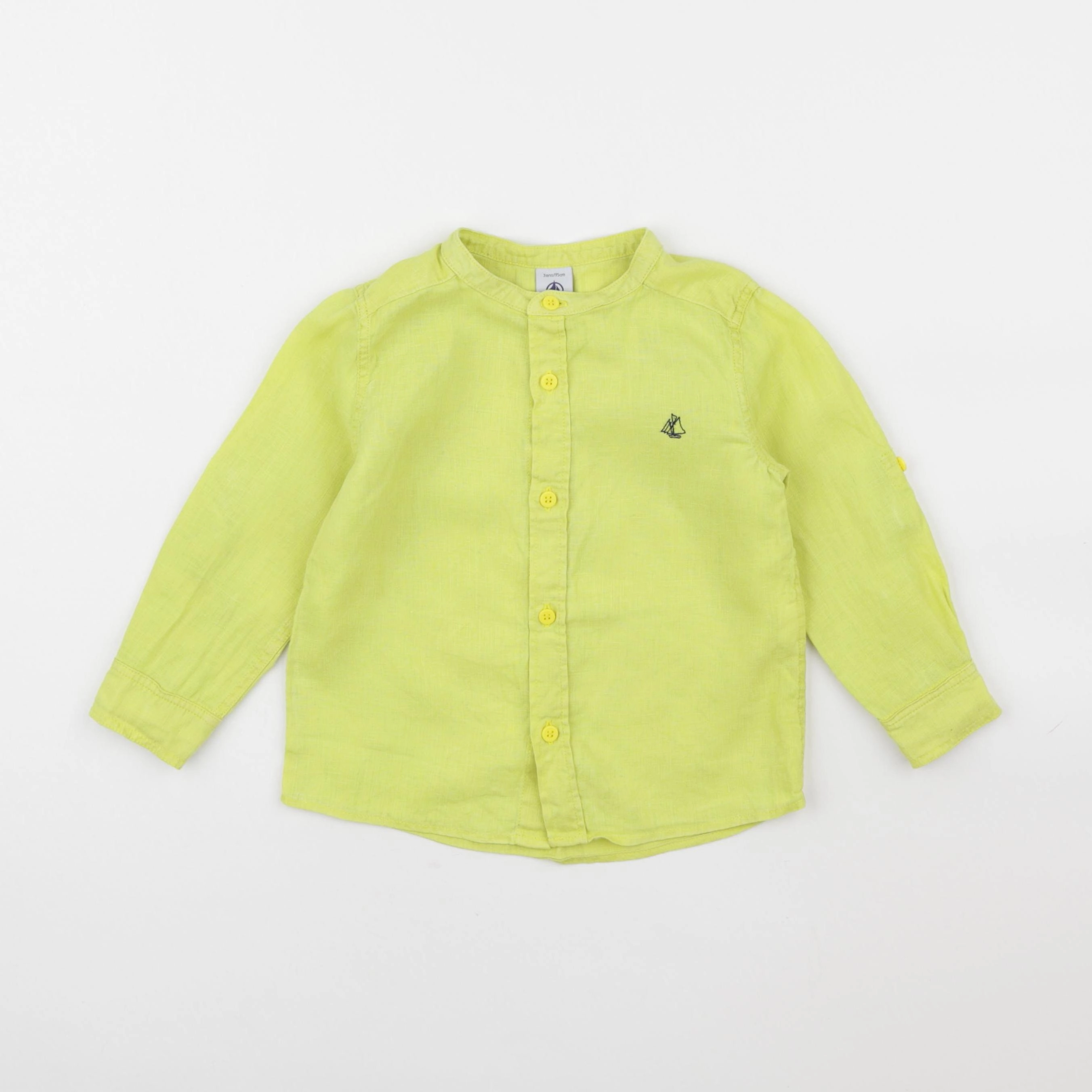 Petit Bateau - chemise jaune - 3 ans