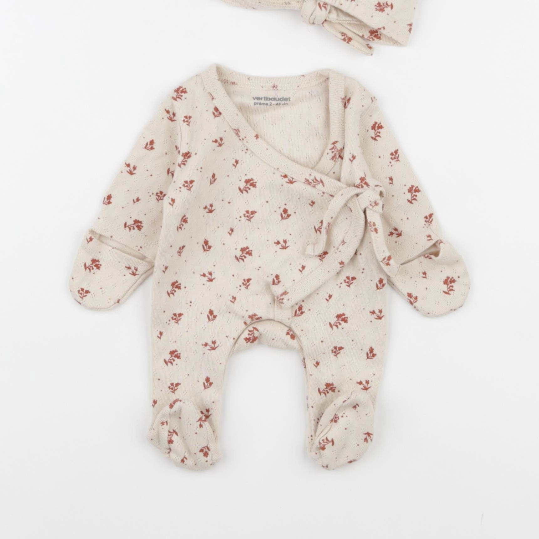 Vertbaudet - pyjama coton beige - Prématuré