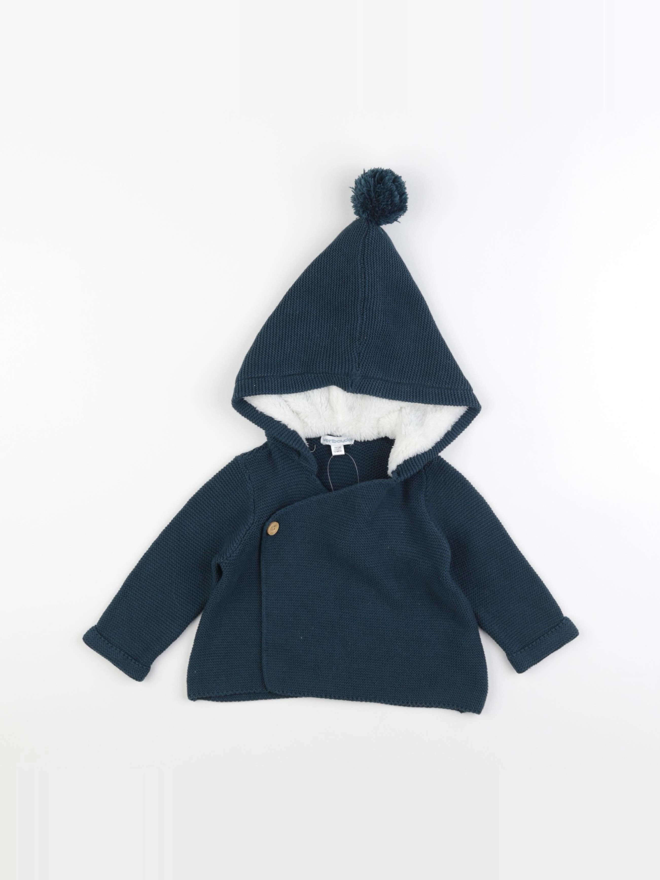 Vertbaudet - gilet bleu - 12 mois