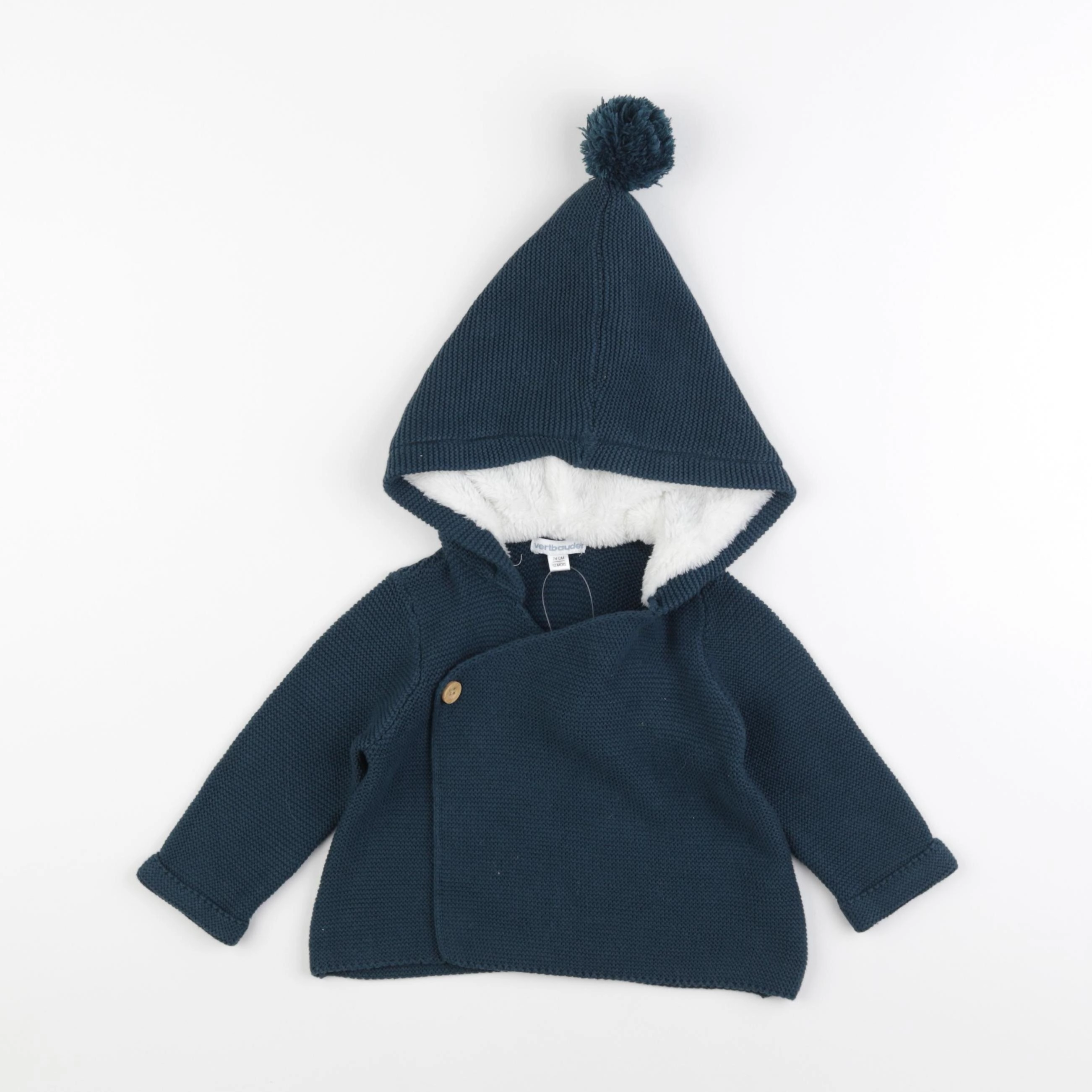 Vertbaudet - gilet bleu - 12 mois