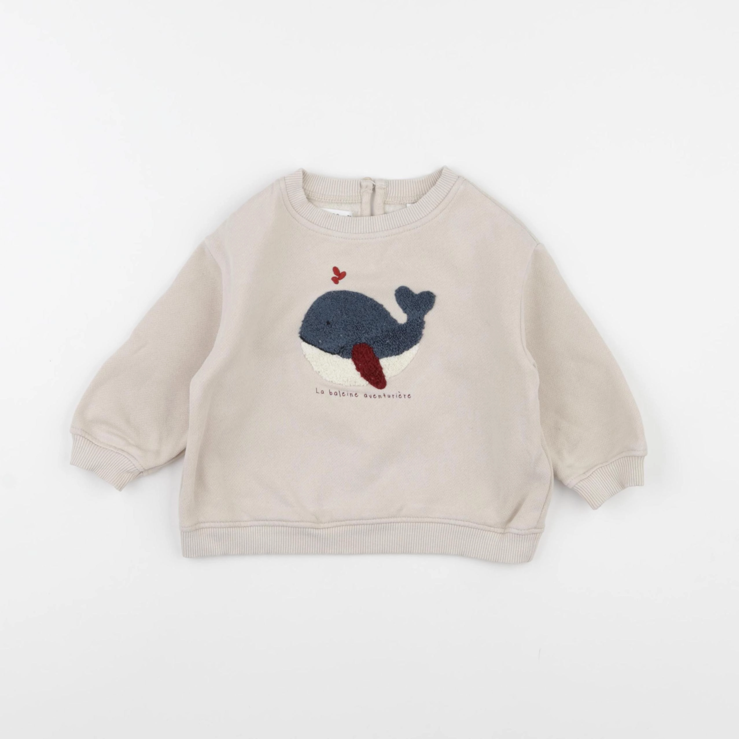 Zara - sweat beige - 6 mois