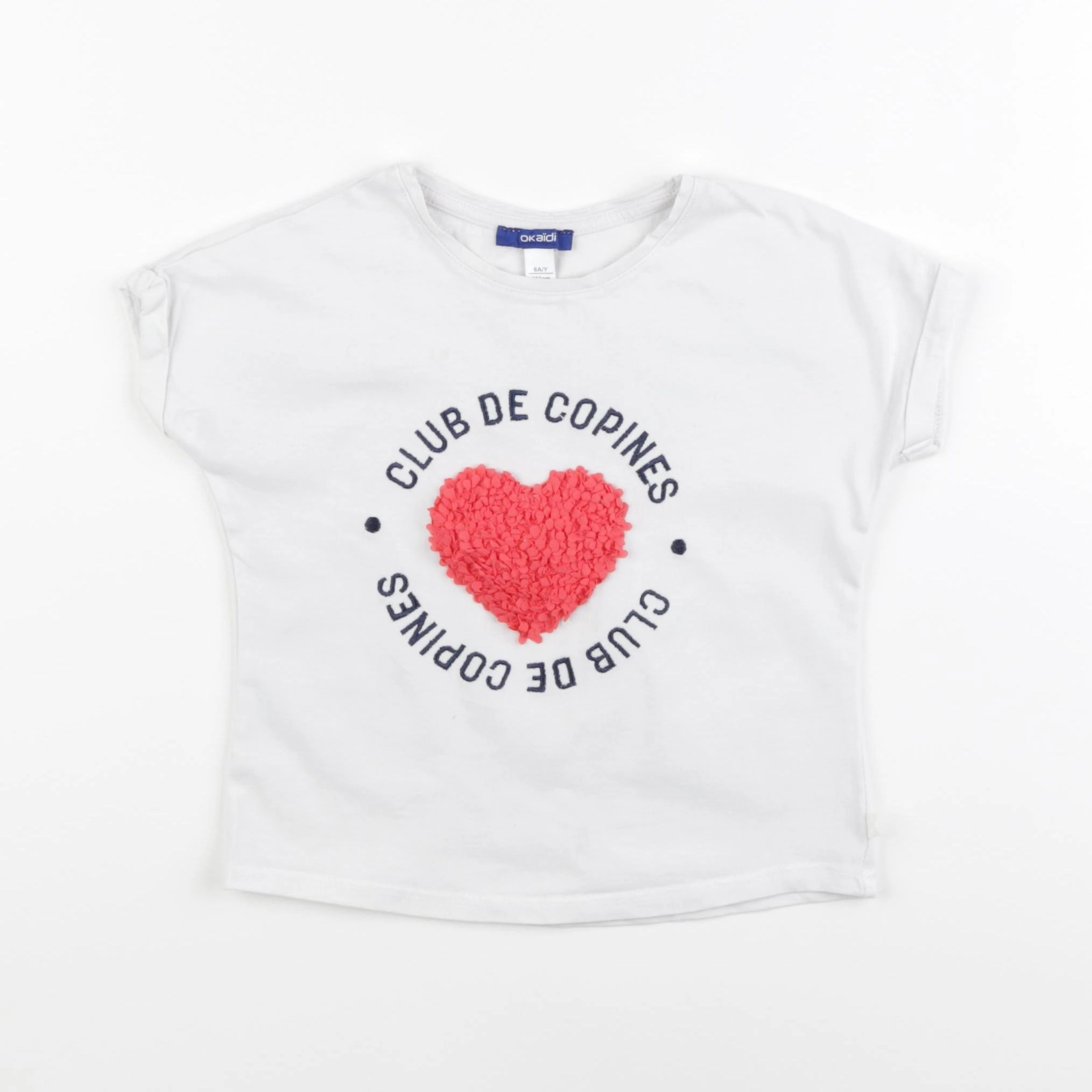 Okaidi - tee-shirt blanc - 6 ans