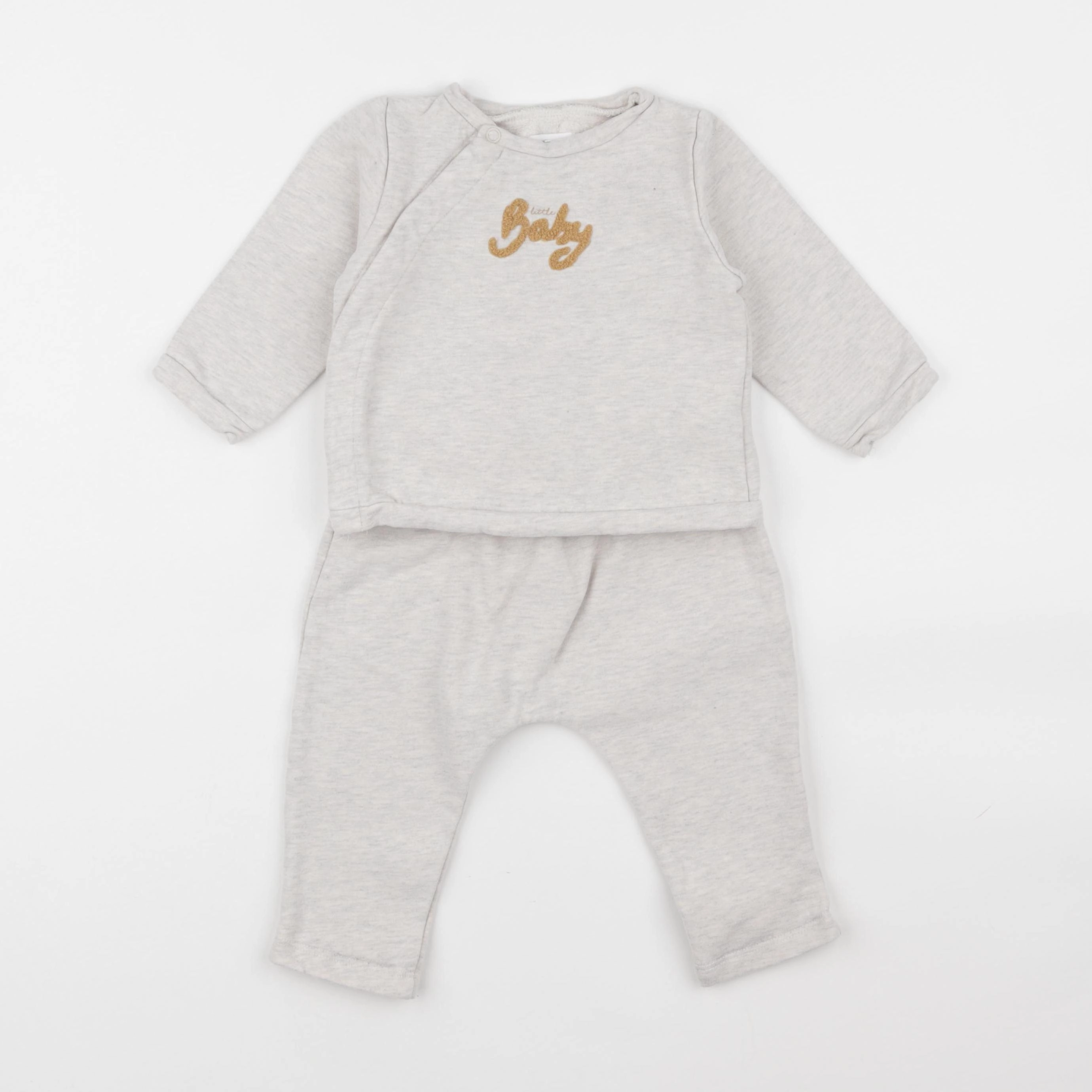 Vertbaudet - ensemble beige - 9 mois