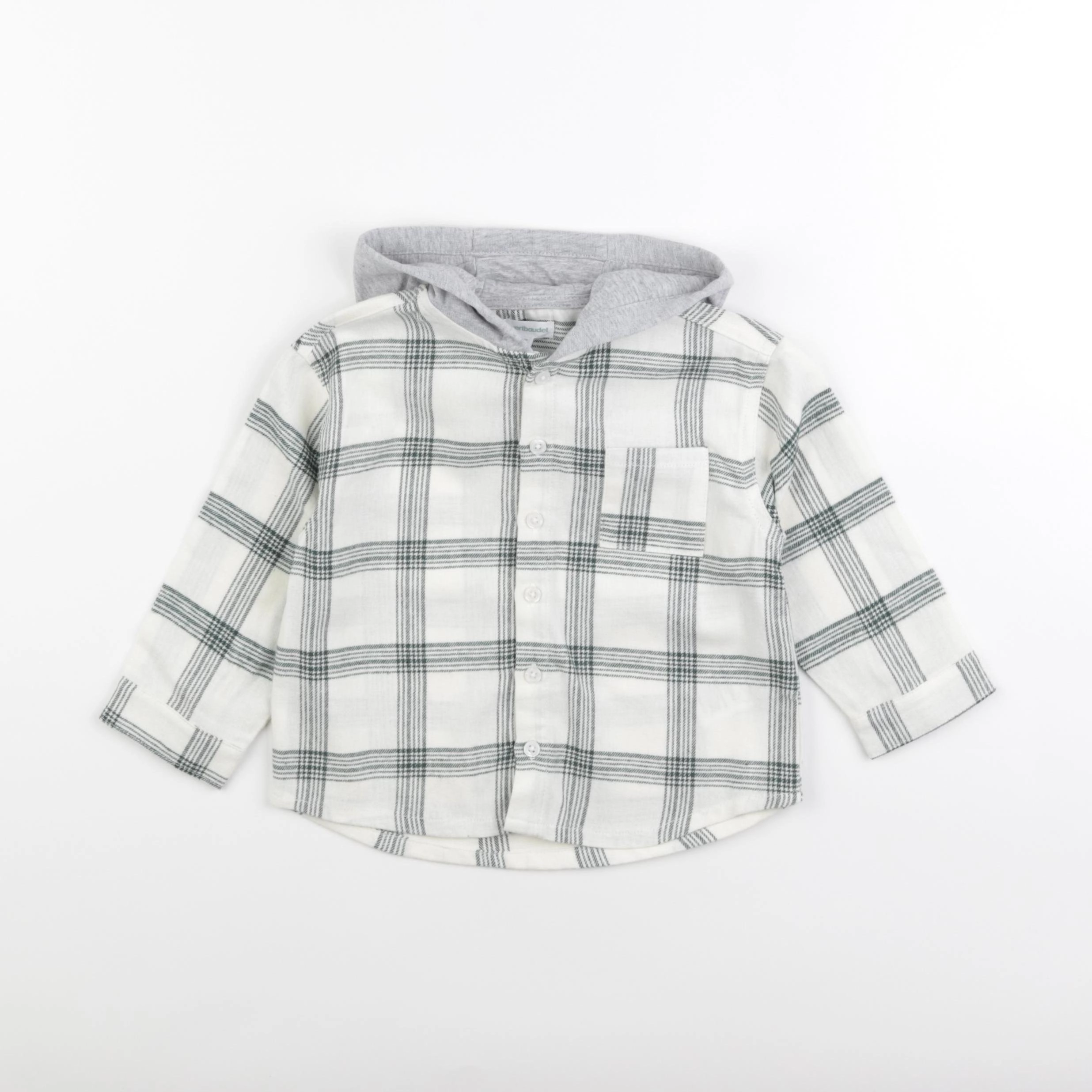 Vertbaudet - chemise vert - 24 mois