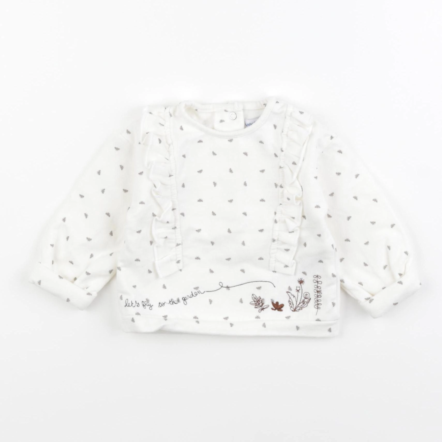 Vertbaudet - sweat blanc - 6 mois