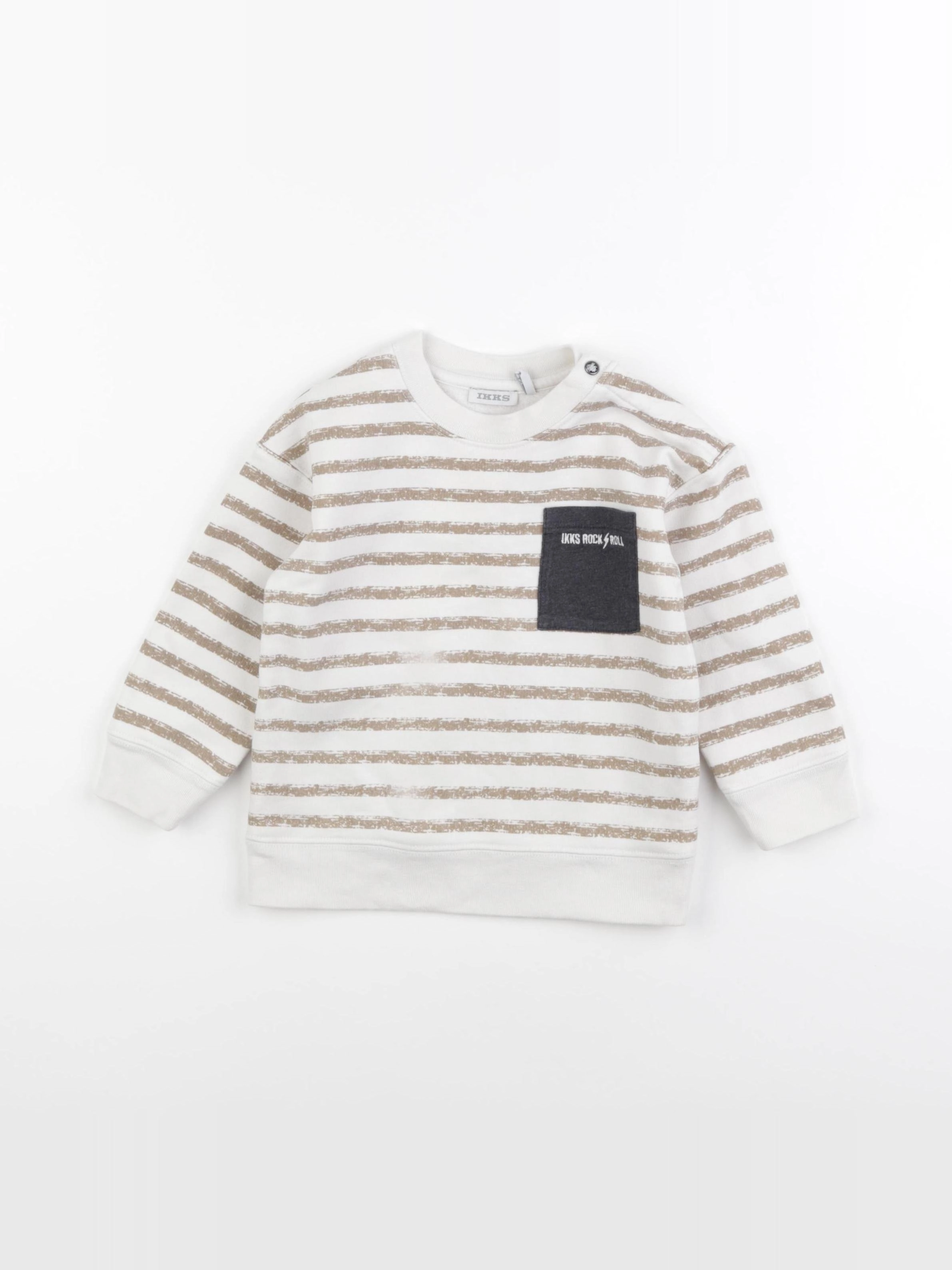IKKS - sweat blanc - 2 ans