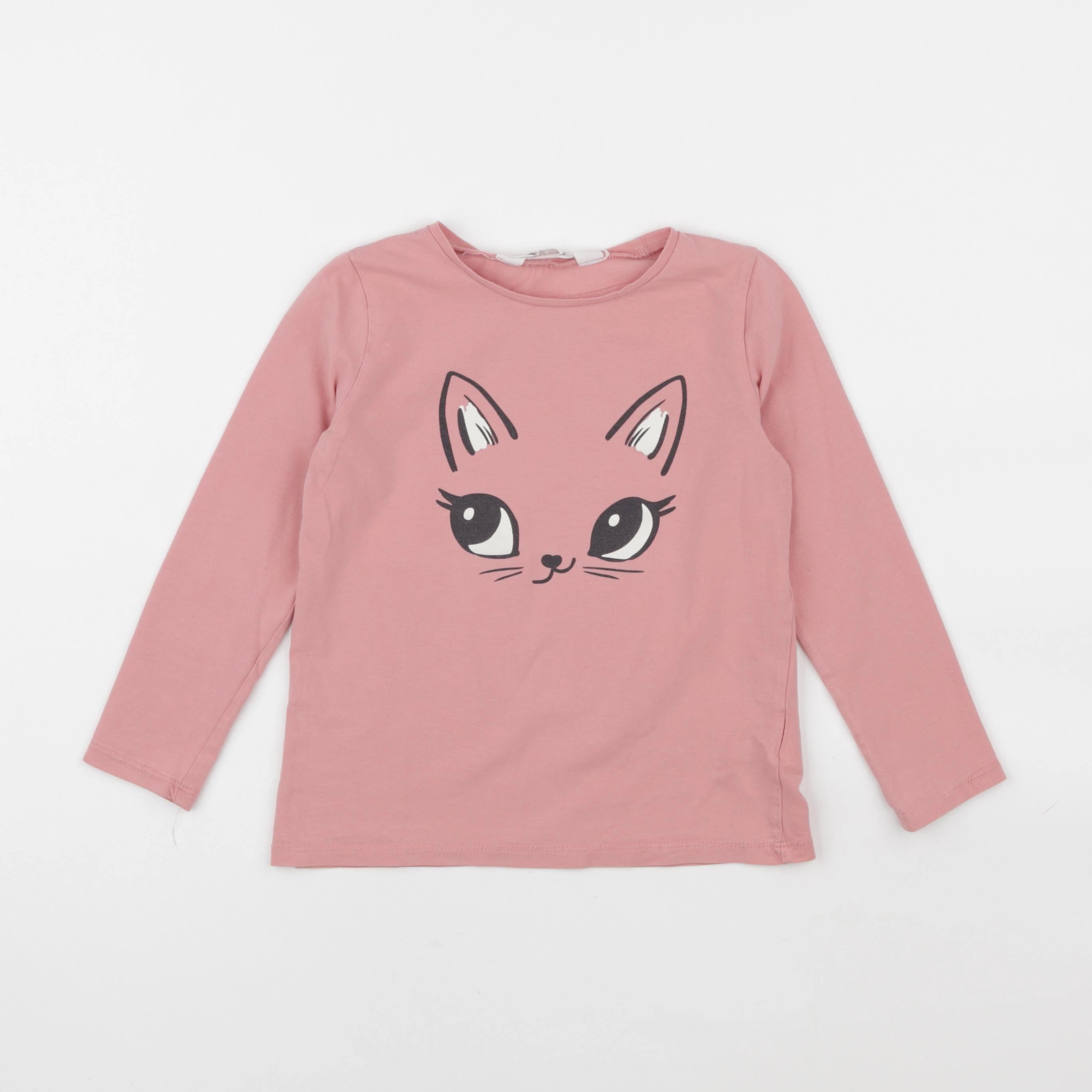 H&M - tee-shirt rose - 4/6 ans