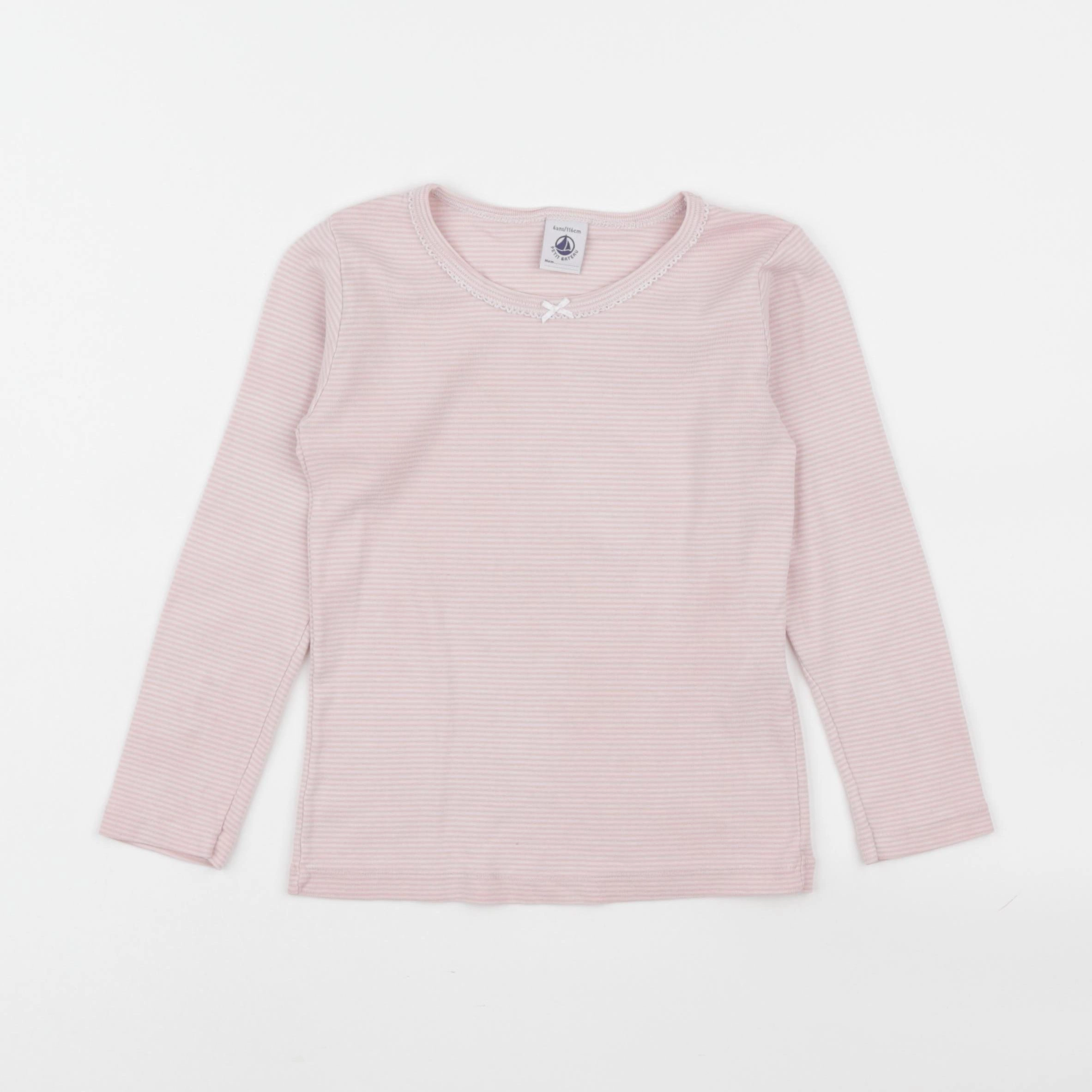 Petit Bateau - maillot de corps rose - 6 ans