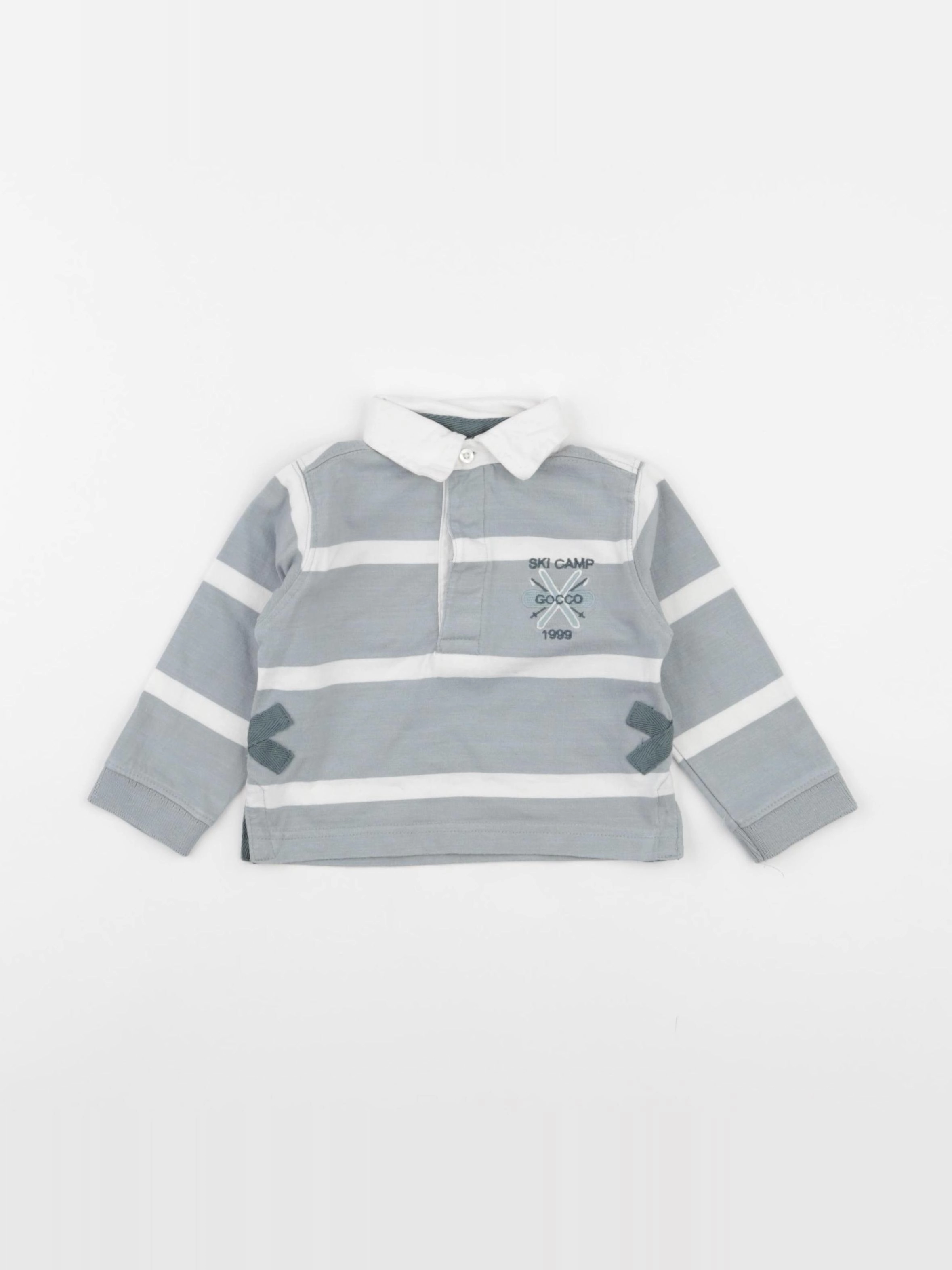 Gocco - polo bleu, blanc - 9/12 mois