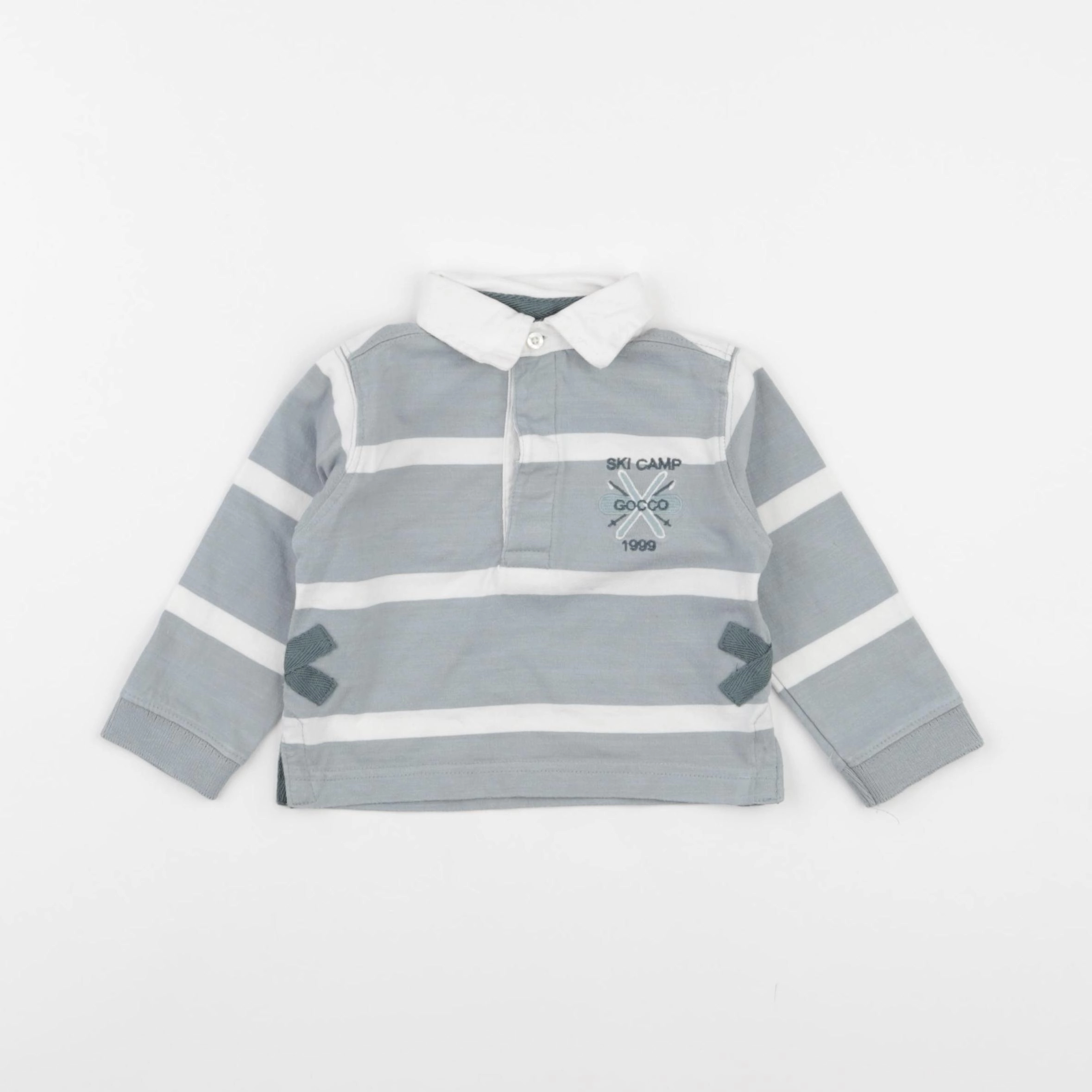 Gocco - polo bleu, blanc - 9/12 mois