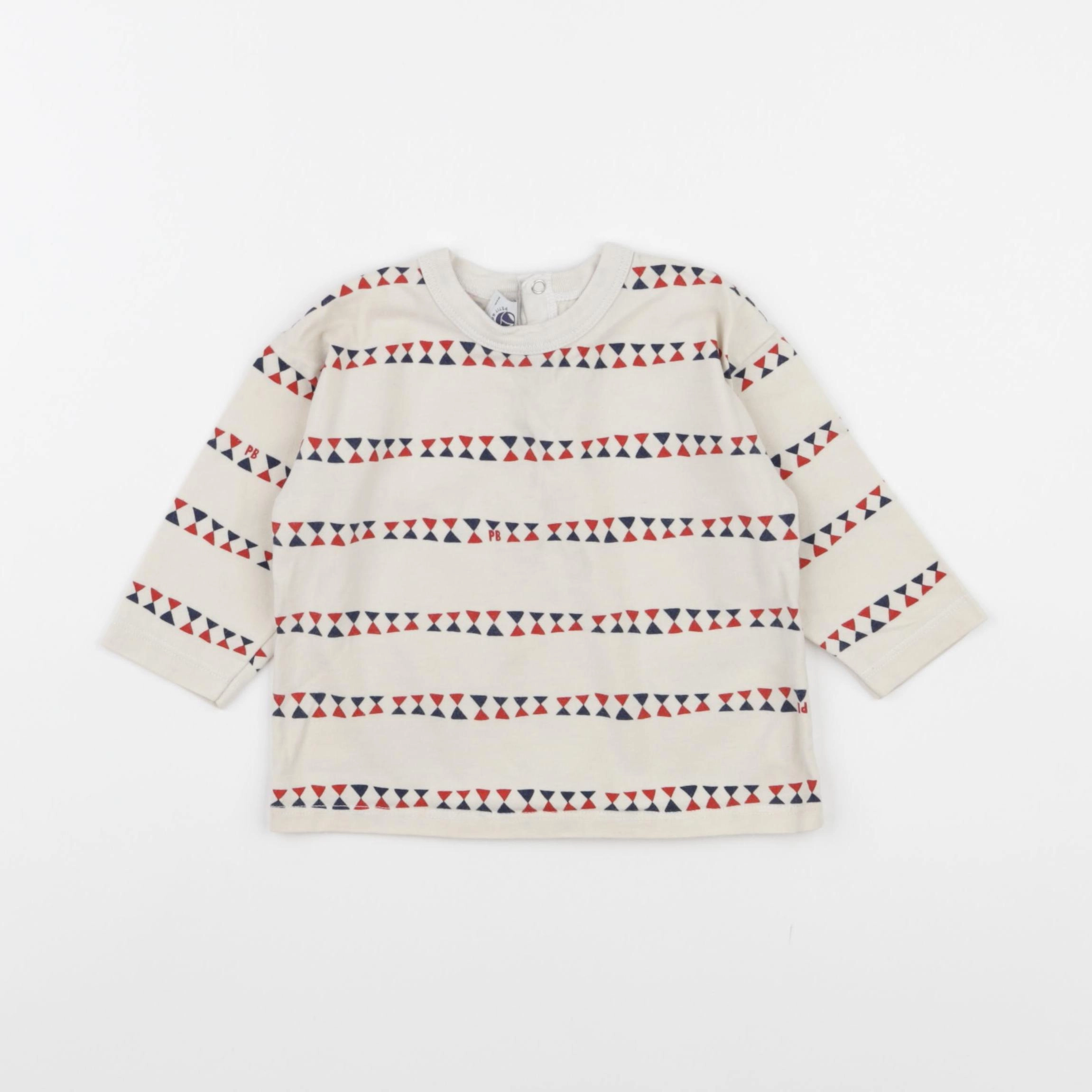 Petit Bateau - tee-shirt beige - 12 mois