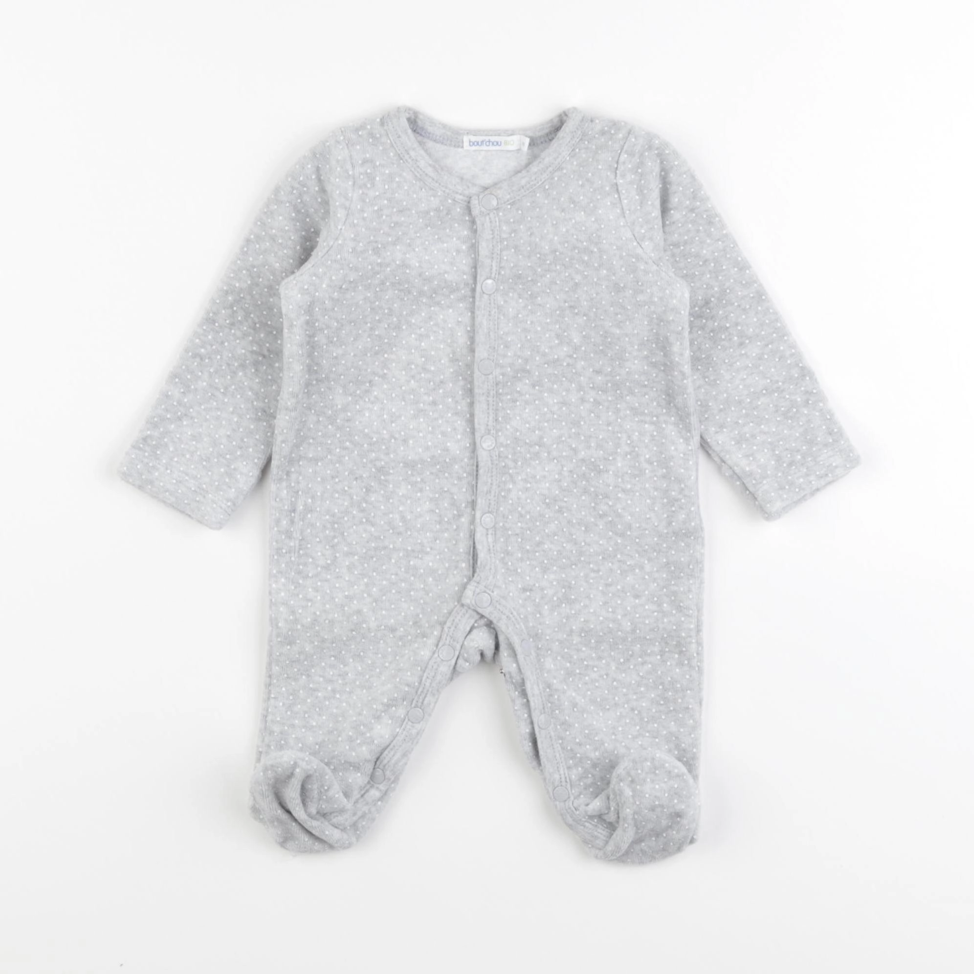 Boutchou - pyjama velours gris - 1 mois
