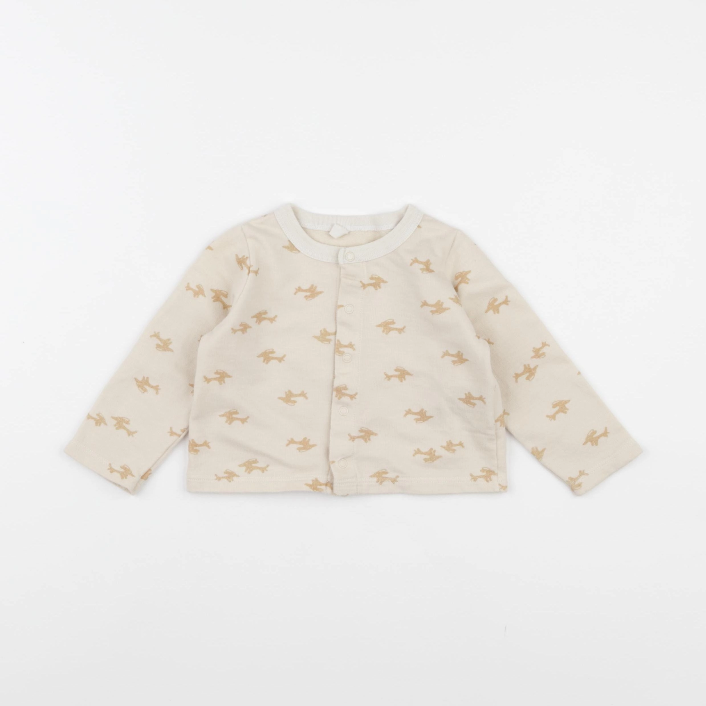 Petit Bateau - tee-shirt beige - 12 mois