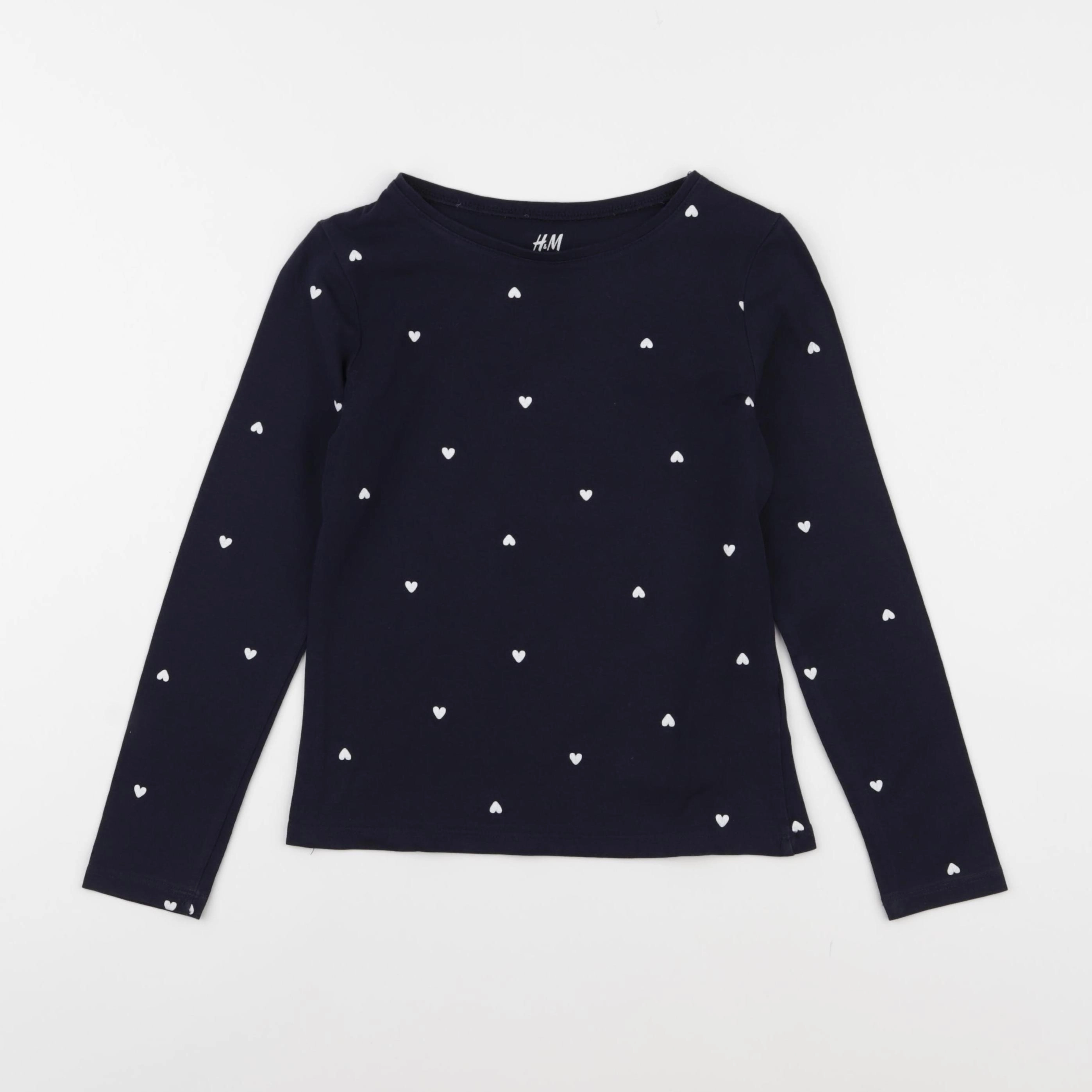 H&M - tee-shirt bleu - 6/8 ans