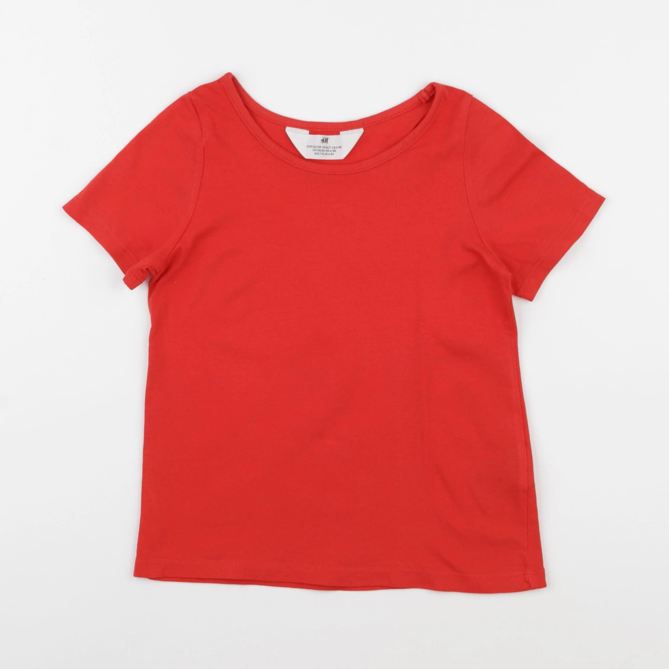 H&M - tee-shirt rouge - 6/8 ans
