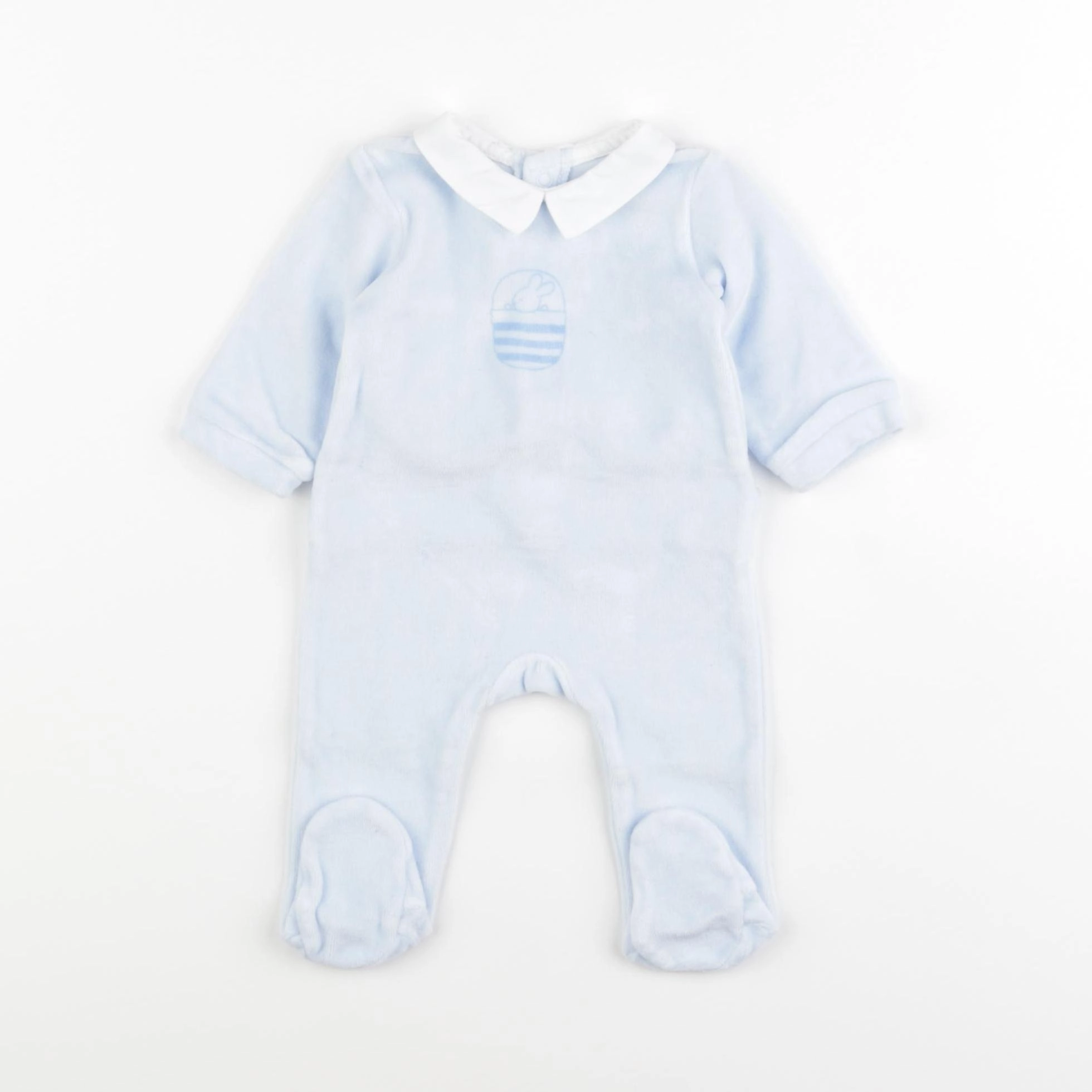 Jacadi - pyjama velours bleu - 1 mois