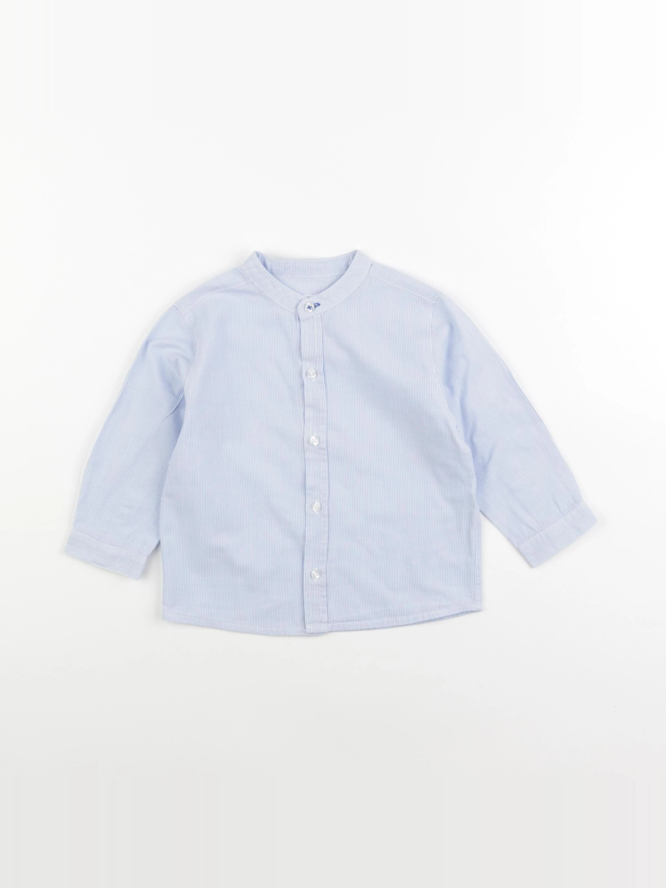 Boutchou - chemise bleu - 12 mois
