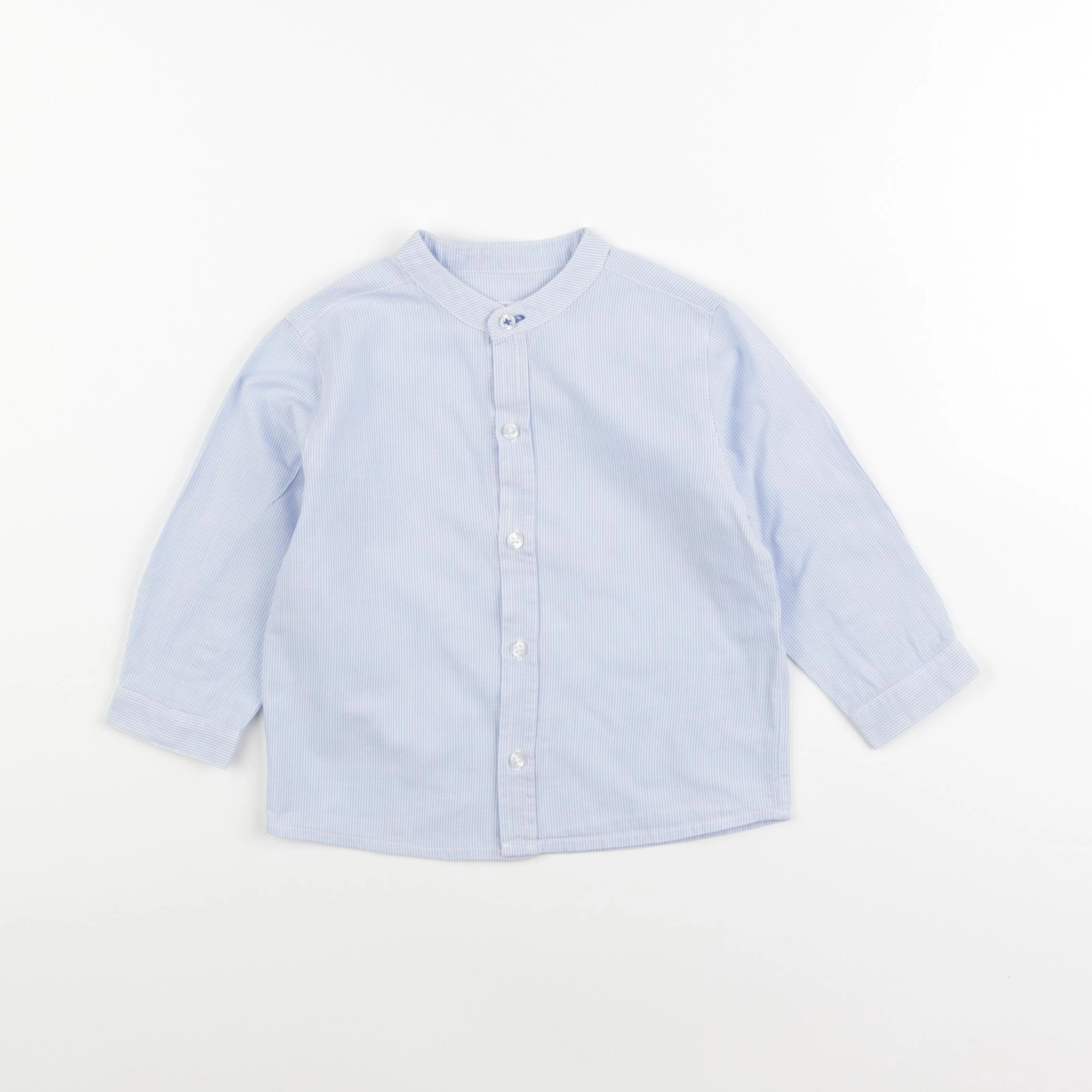 Boutchou - chemise bleu - 12 mois