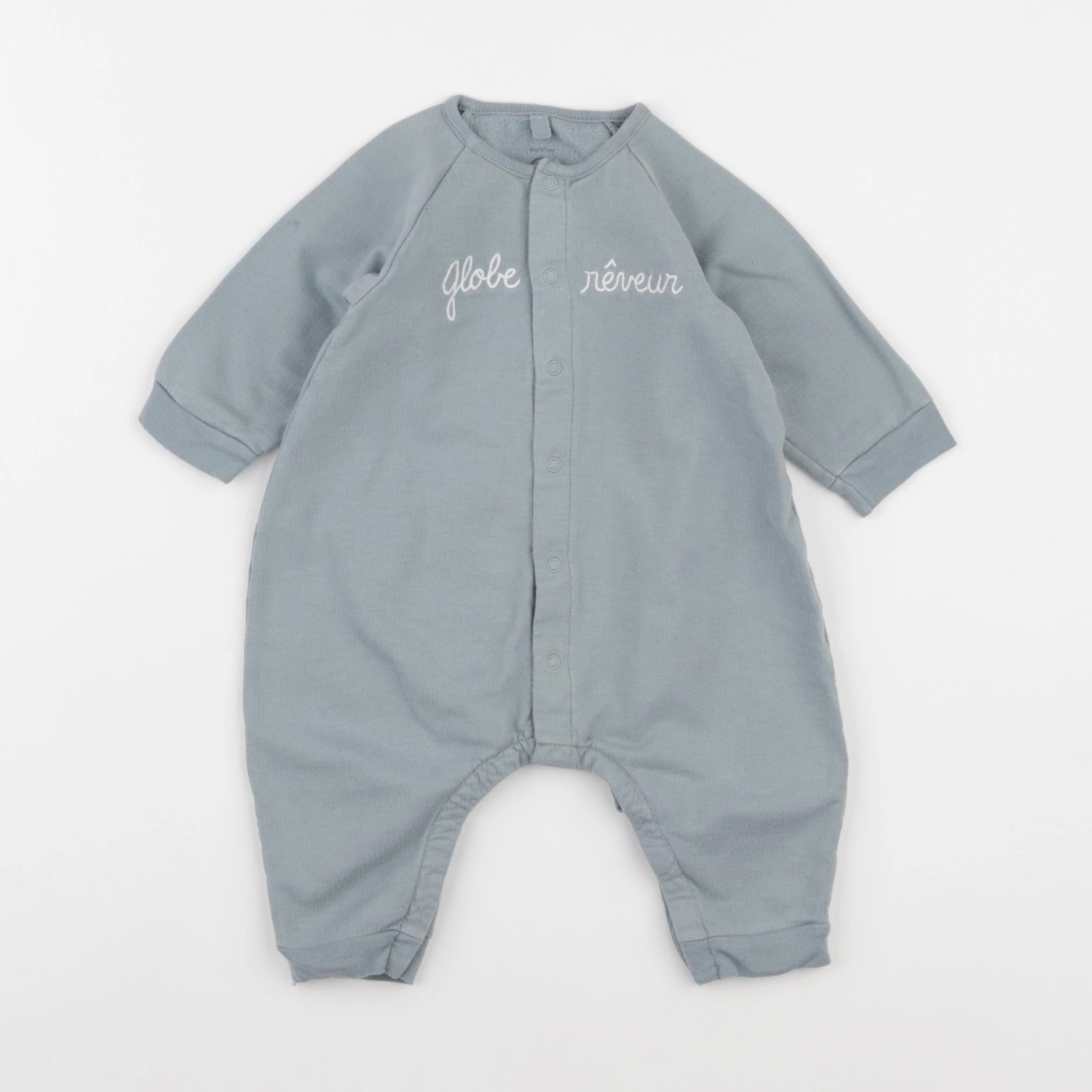 Petit Bateau - pyjama coton vert - 6 mois