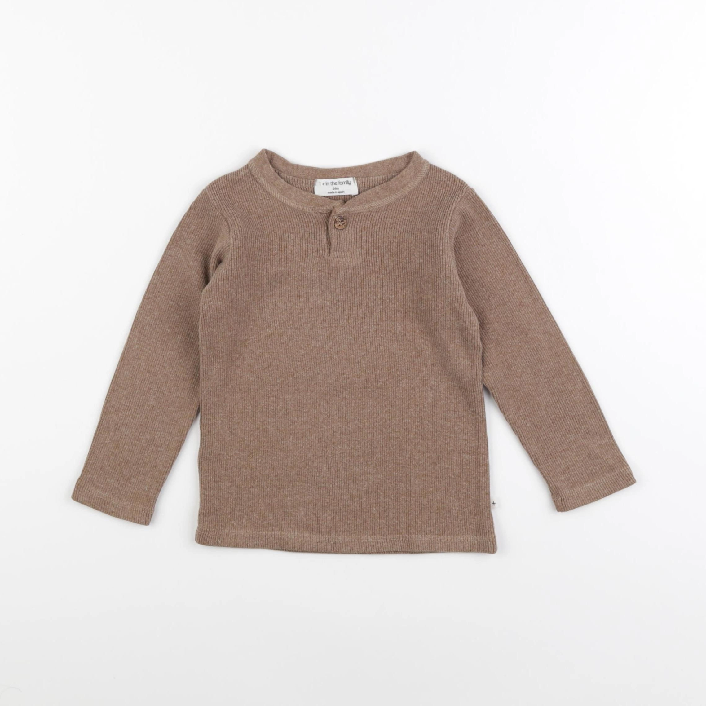 1+ In the family - tee-shirt marron - 24 mois