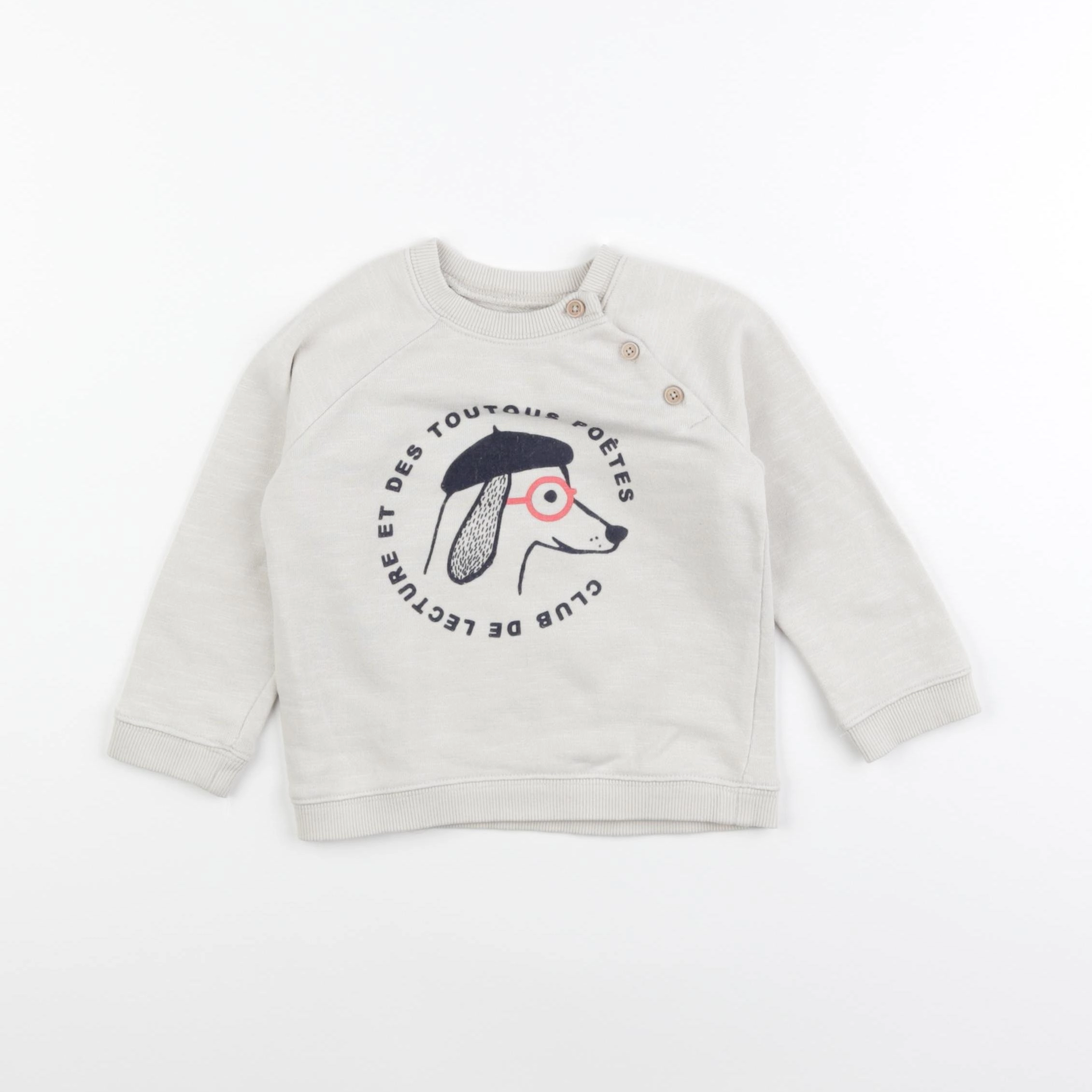 Boutchou - sweat multicolore - 18 mois