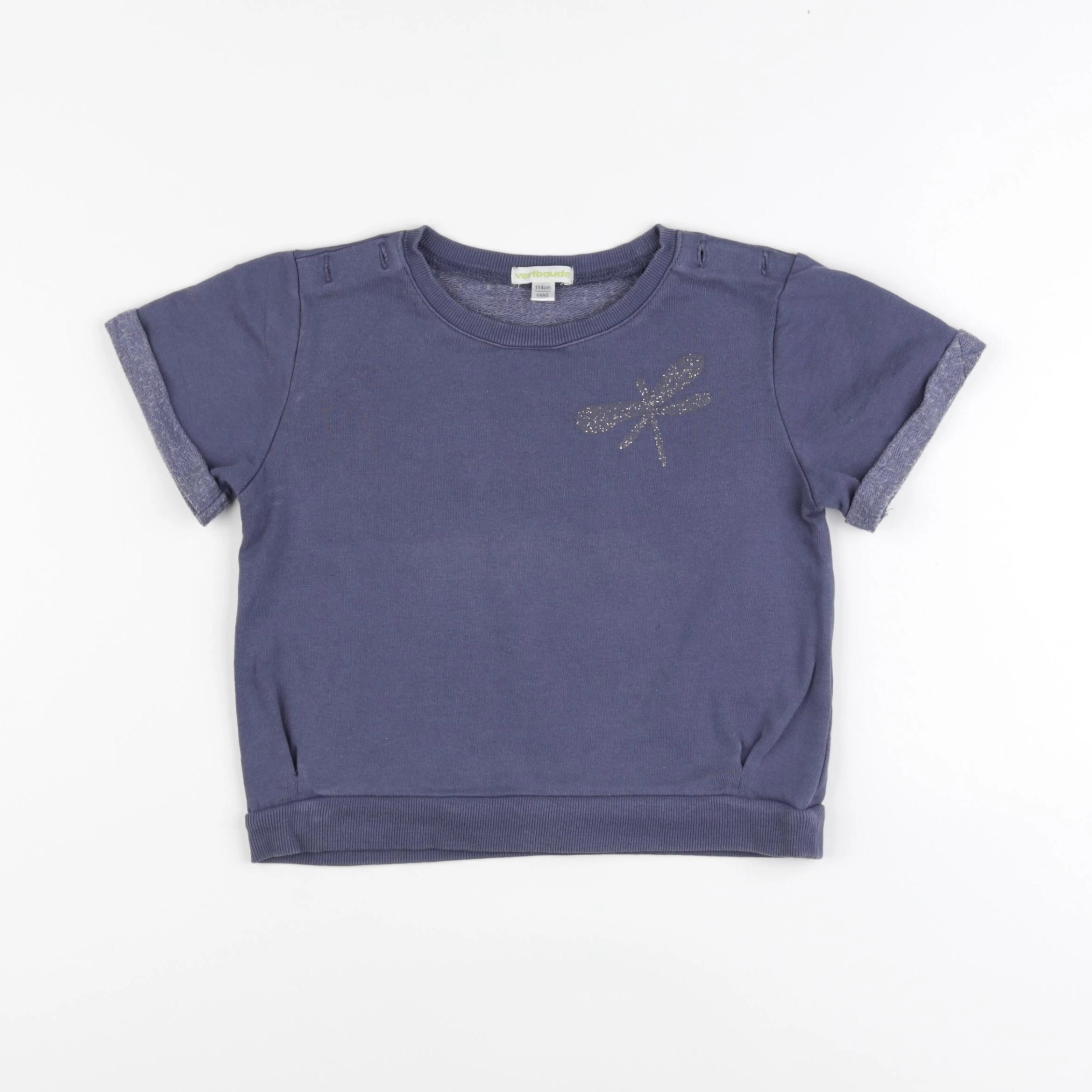 Vertbaudet - tee-shirt bleu - 6 ans