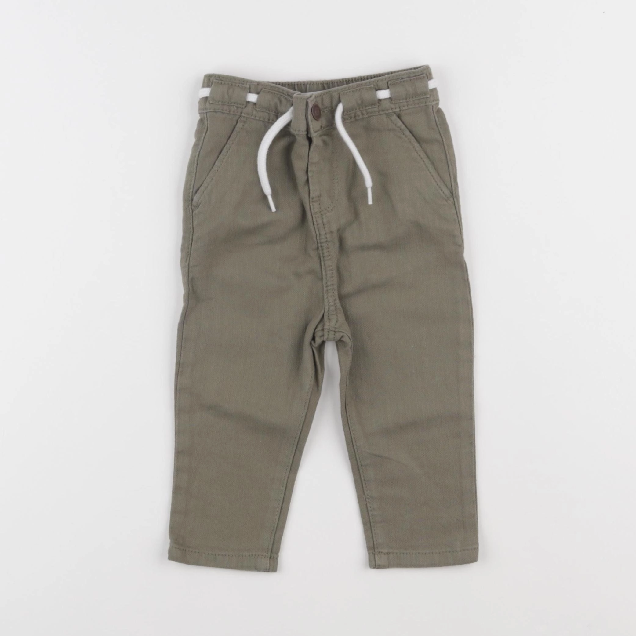 Vertbaudet - pantalon vert - 9 mois