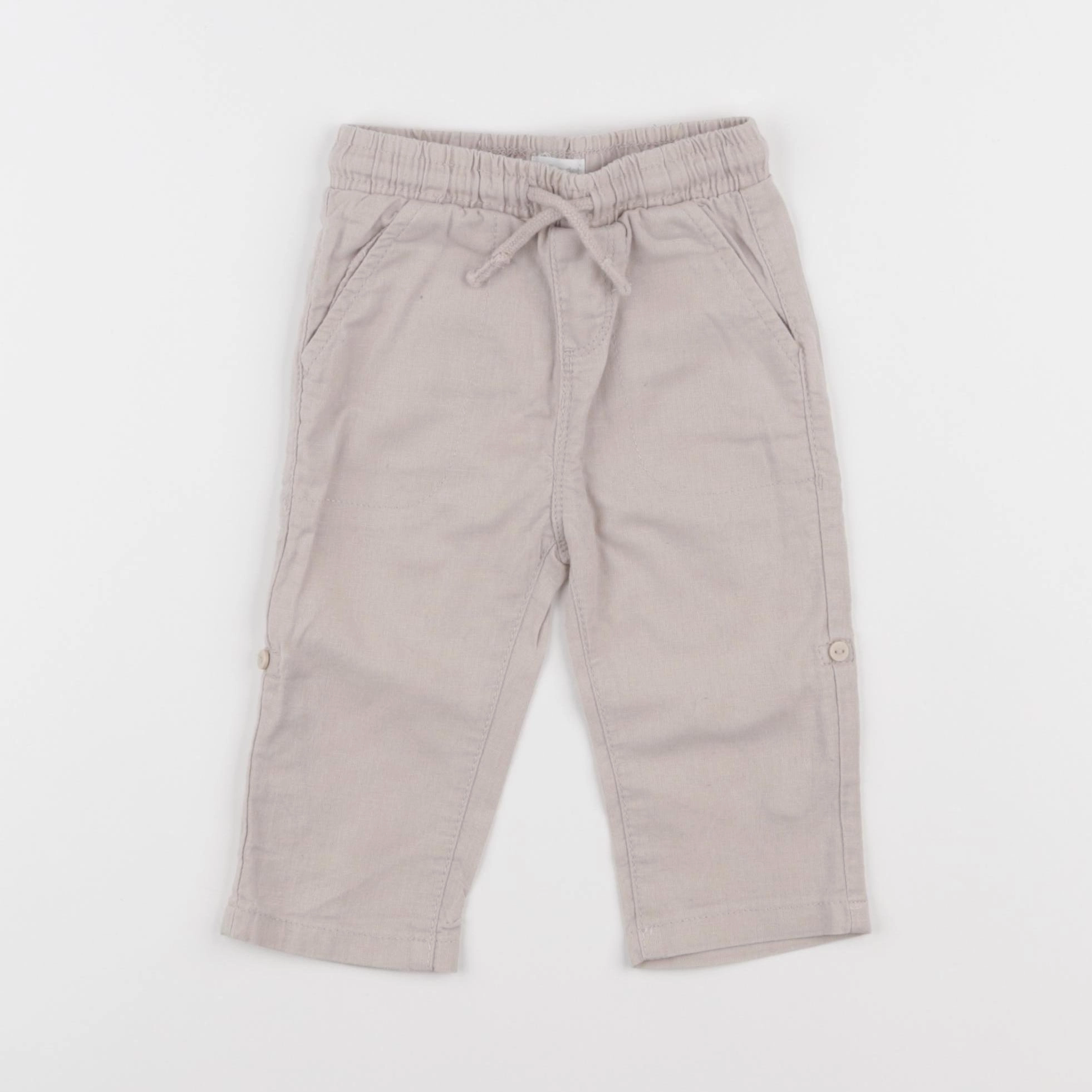 Vertbaudet - pantalon beige - 9 mois