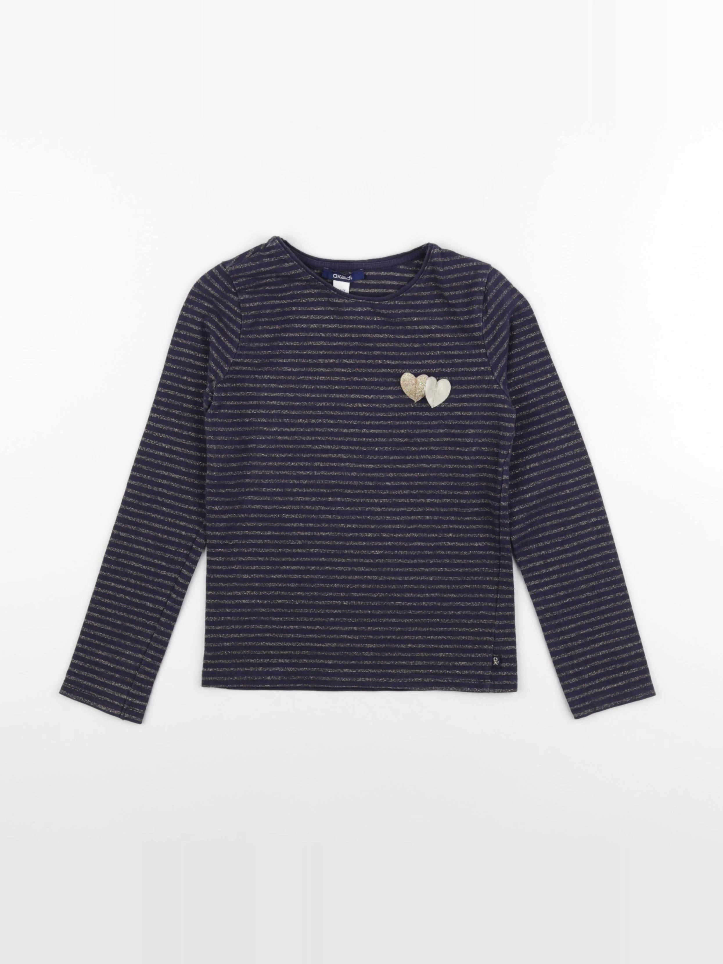 Okaidi - tee-shirt bleu, or - 6 ans