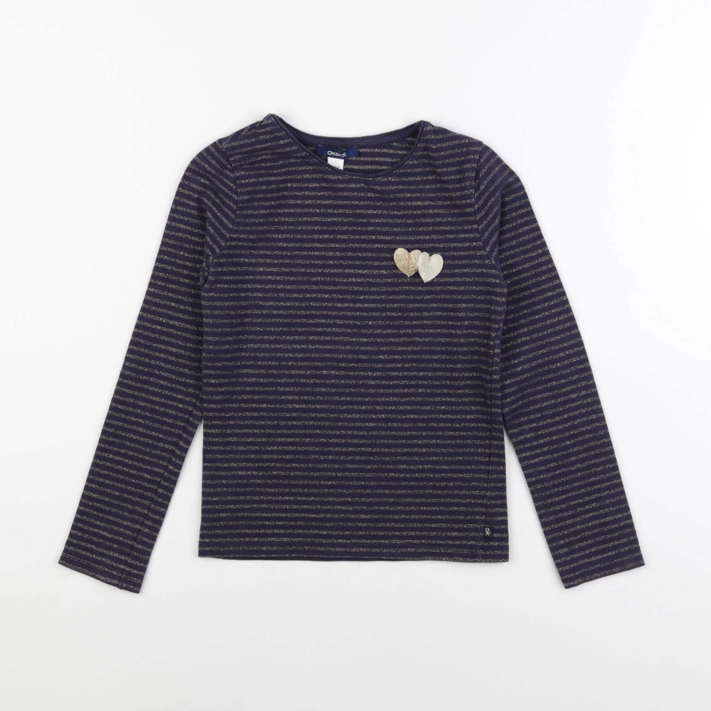 Okaidi - tee-shirt bleu, or - 6 ans