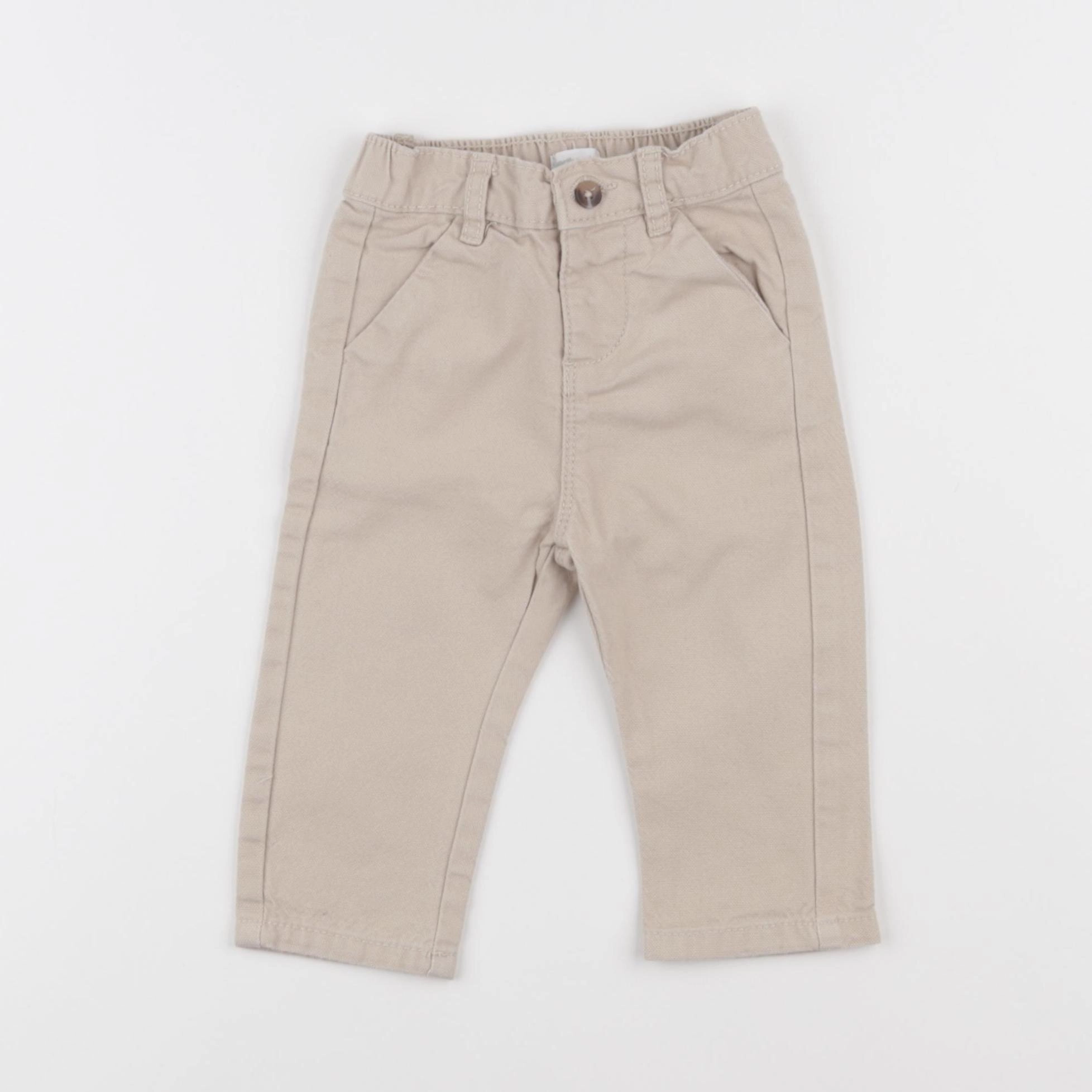 Vertbaudet - jean beige - 9 mois