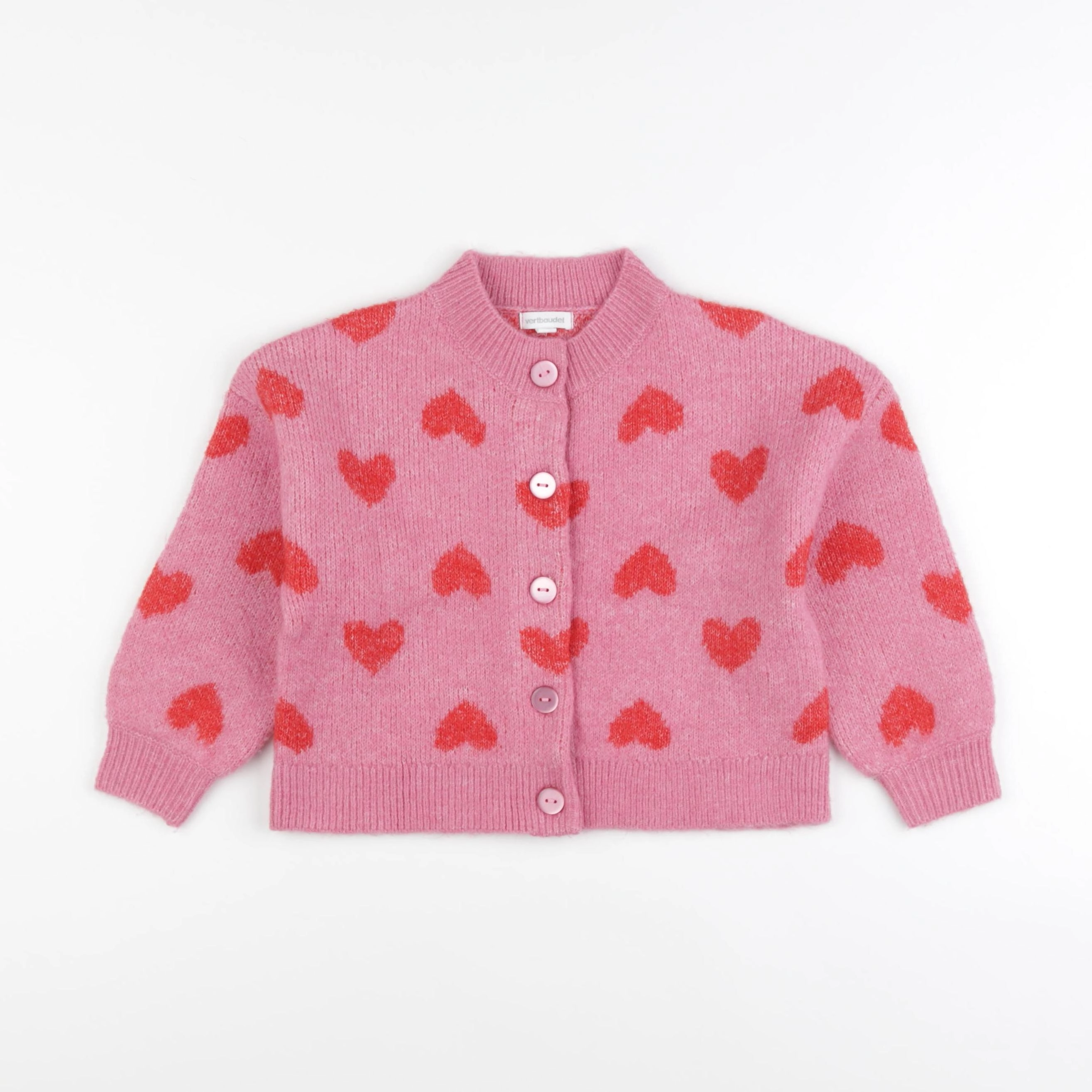 Vertbaudet - gilet rose - 4 ans
