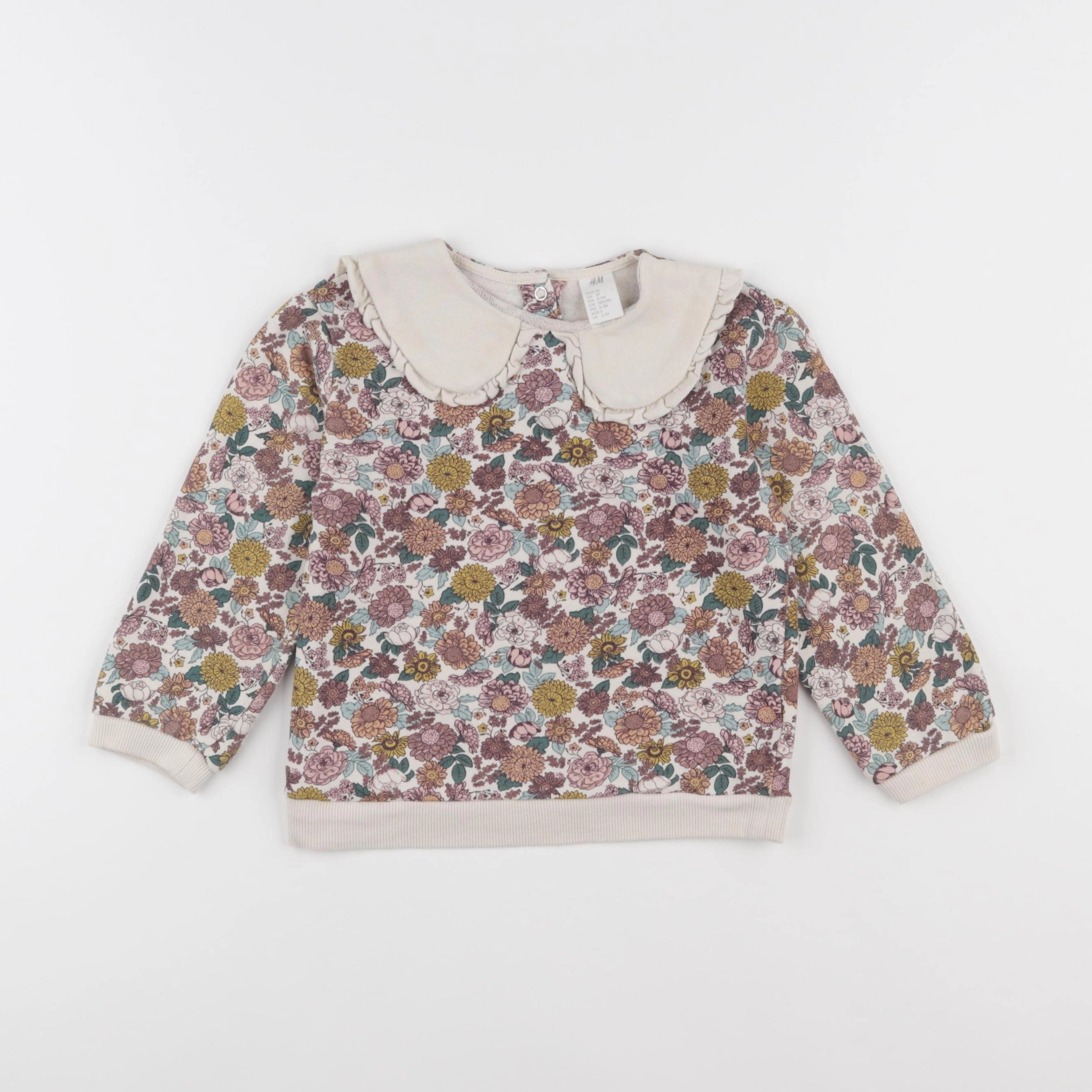 H&M - sweat multicolore - 2/3 ans