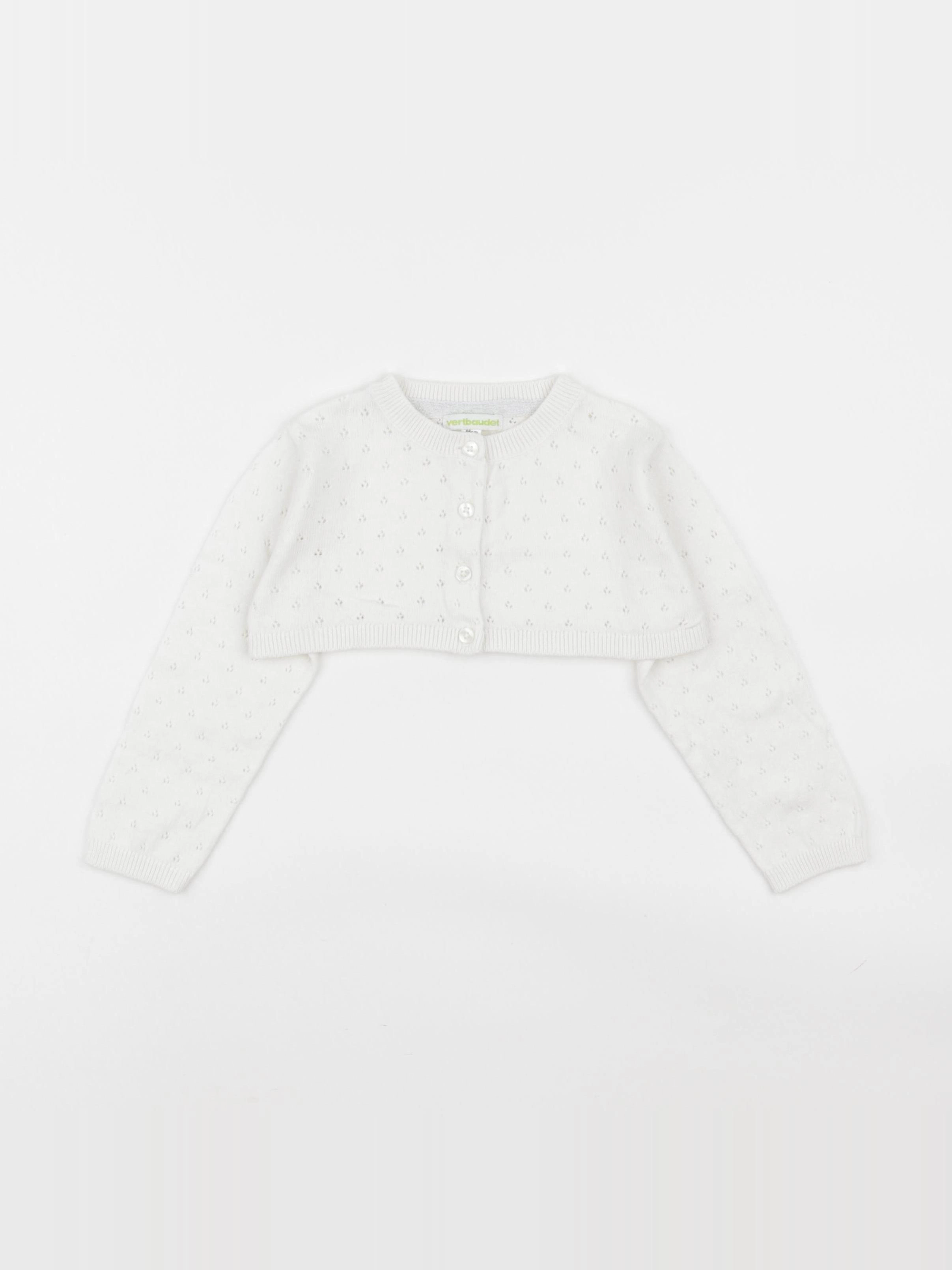 Vertbaudet - gilet blanc - 2 ans