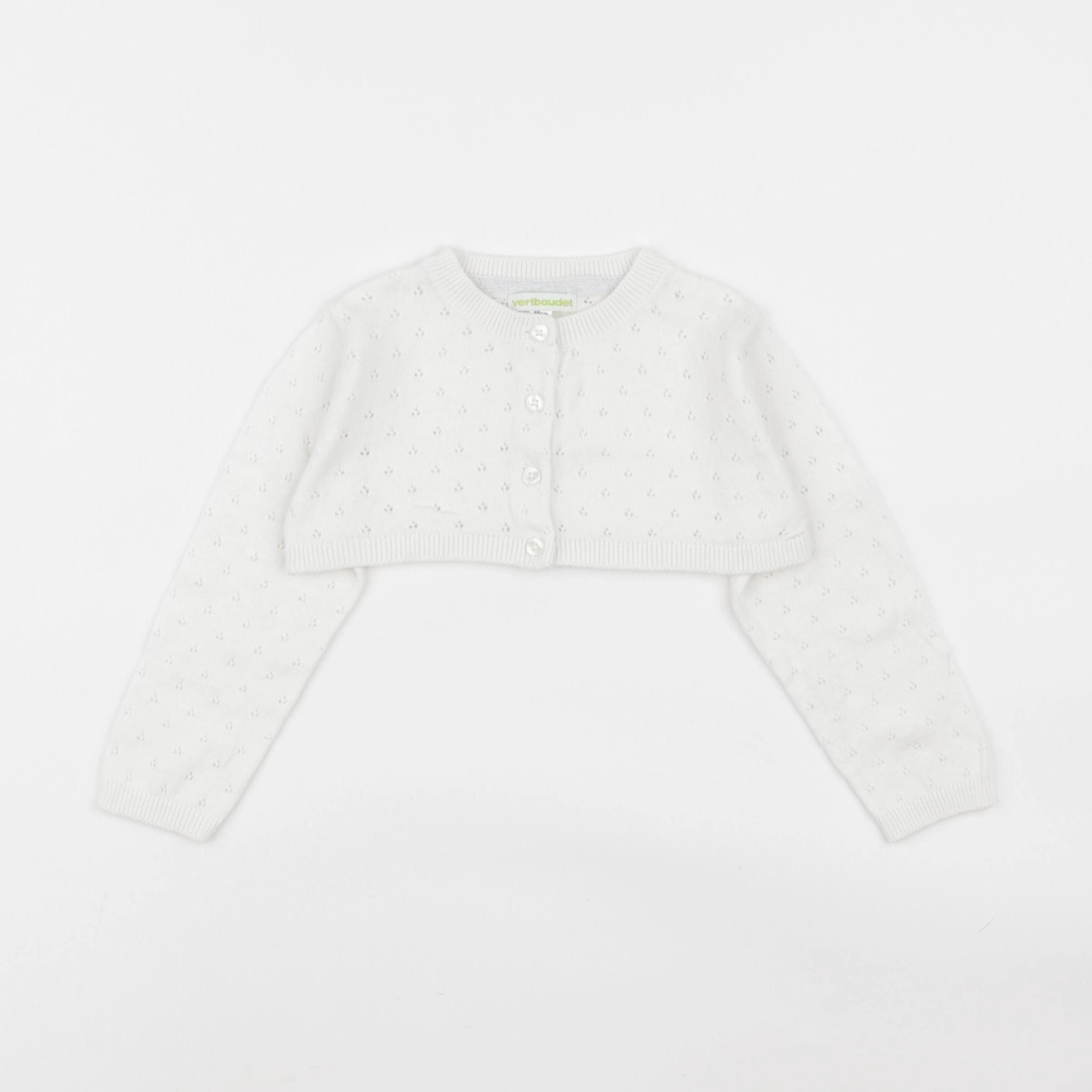 Vertbaudet - gilet blanc - 2 ans